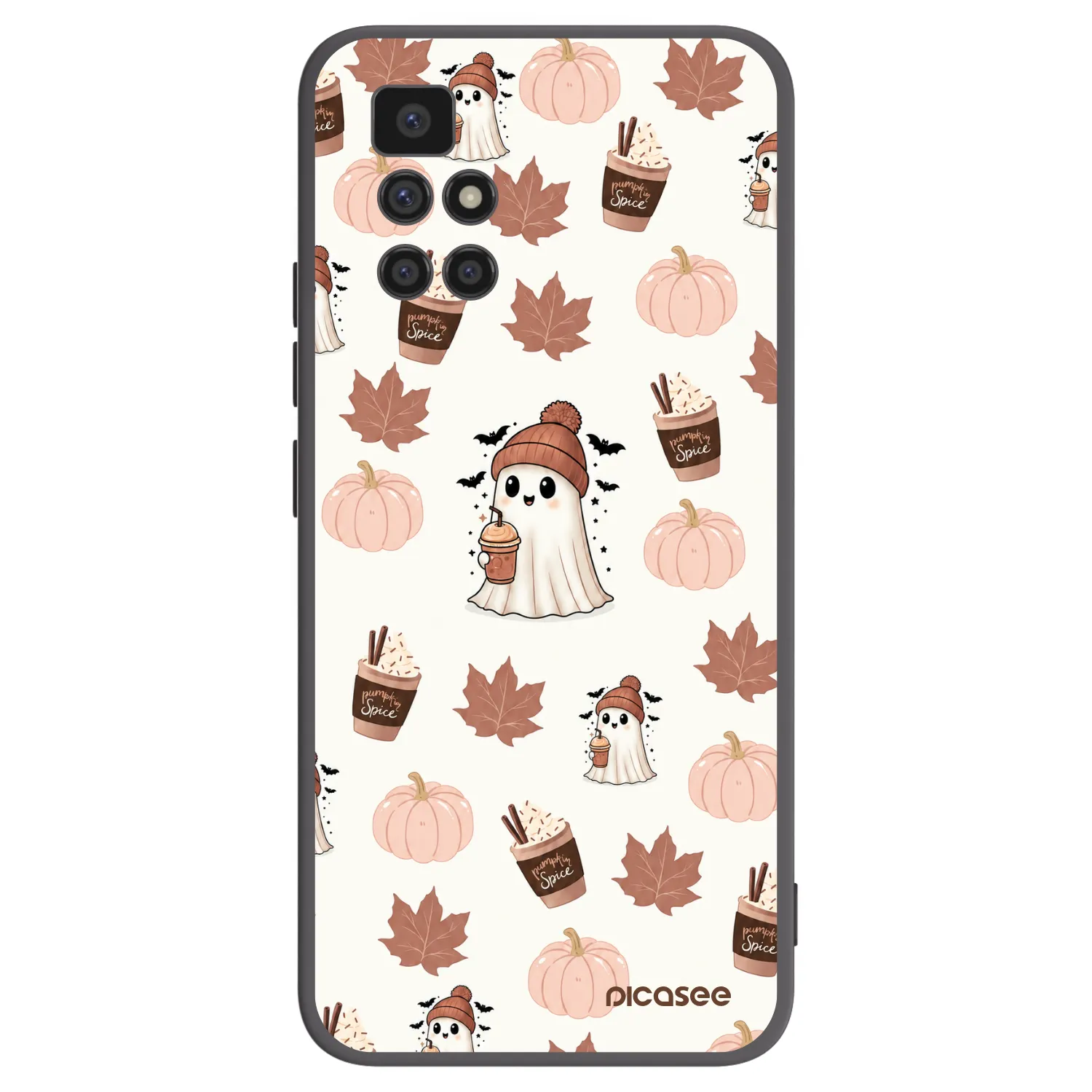 Picasee Xiaomi Redmi 10 Hülle - Schwarzes Silikon - Pumpkin spice