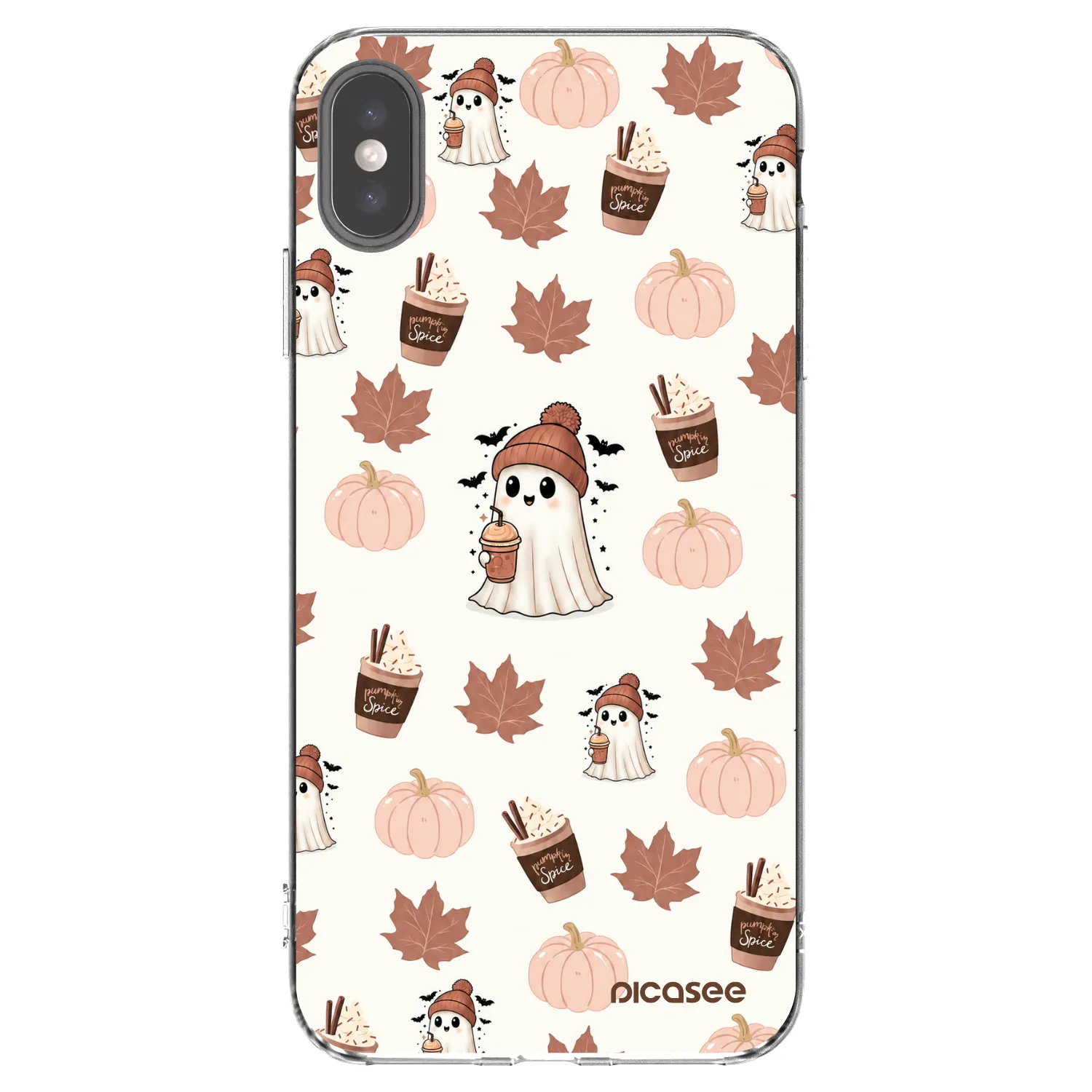 Picasee Apple iPhone XS Max Hülle - Transparentes Silikon - Pumpkin spice