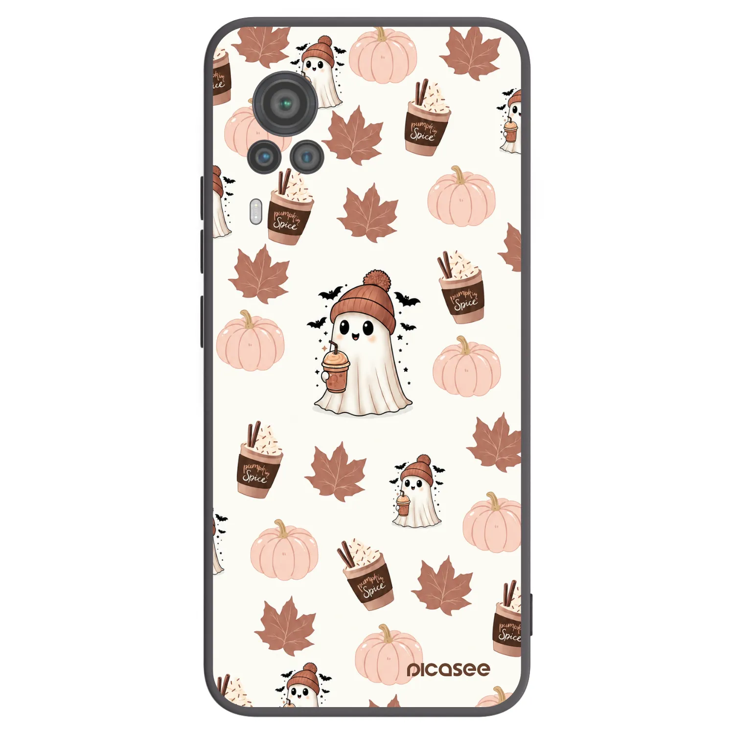 Picasee Vivo X60 Pro 5G Hülle - Schwarzes Silikon - Pumpkin spice