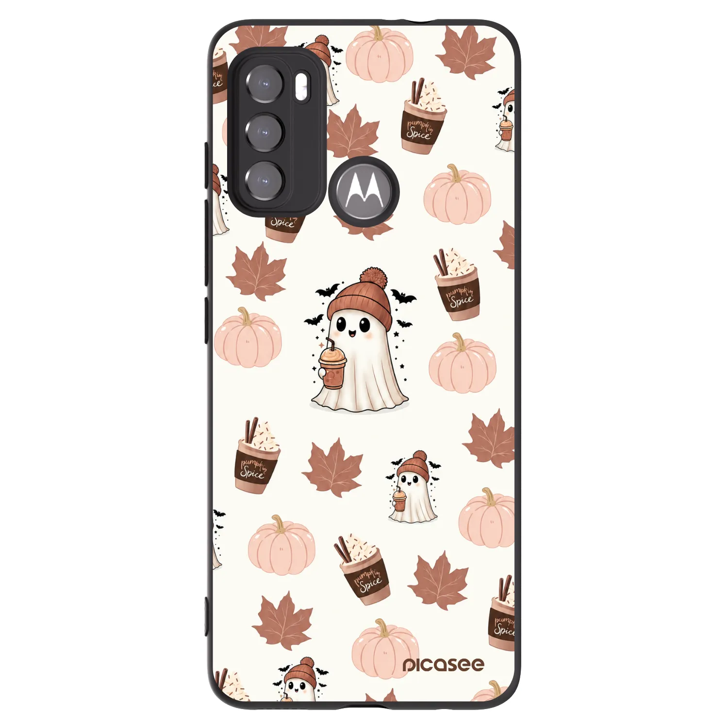Picasee Motorola Moto G60 Hülle - Schwarzes Silikon - Pumpkin spice