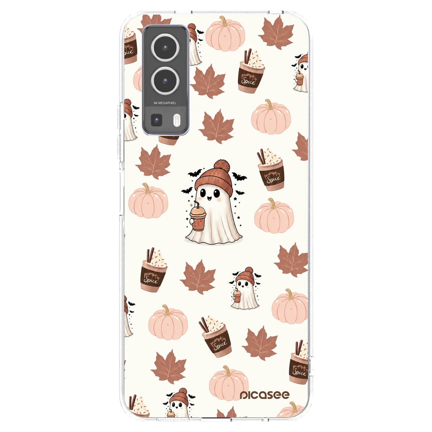 Picasee Vivo Y72 5G Hülle - Transparentes Silikon - Pumpkin spice