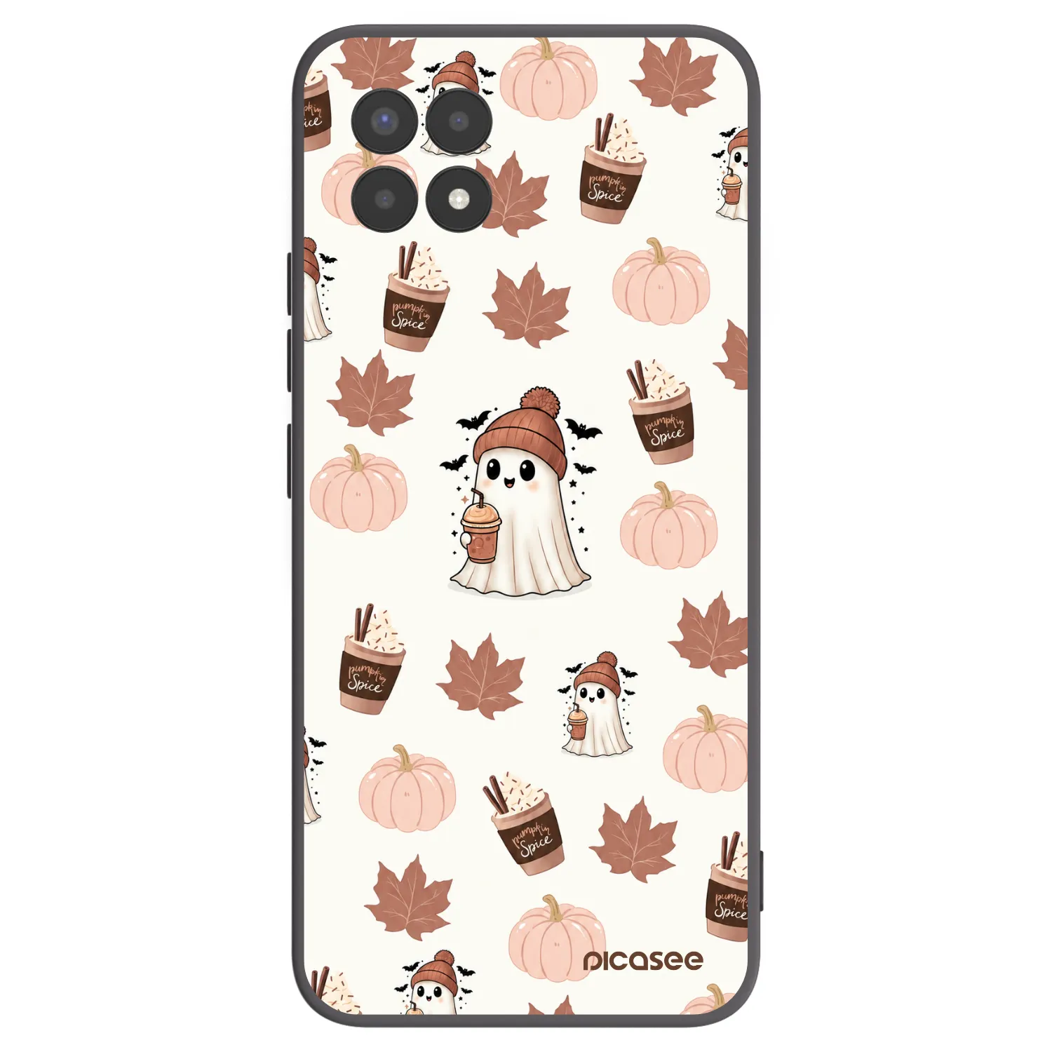 Picasee Realme 8i Hülle - Schwarzes Silikon - Pumpkin spice