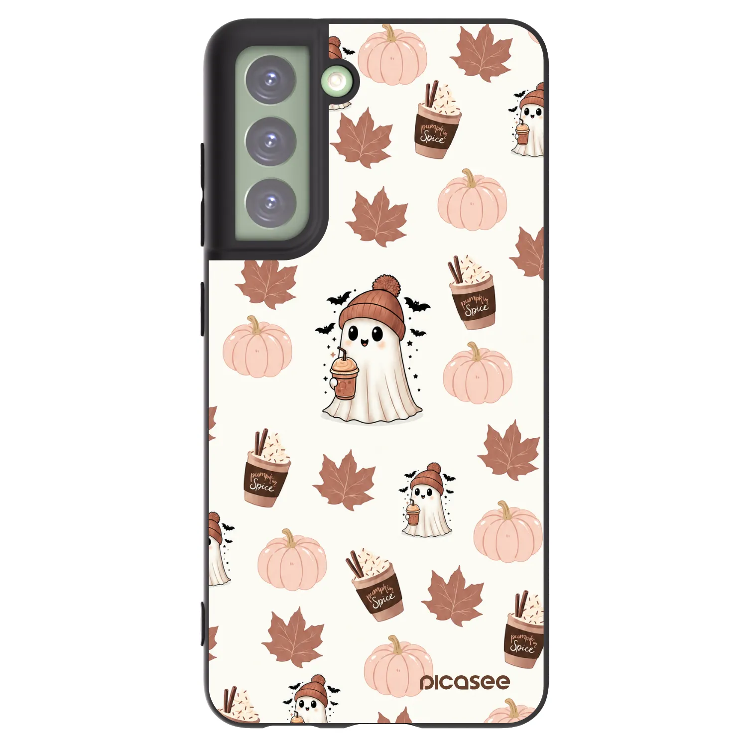 Picasee Samsung Galaxy S21 FE 5G Hülle - Schwarzes Silikon - Pumpkin spice