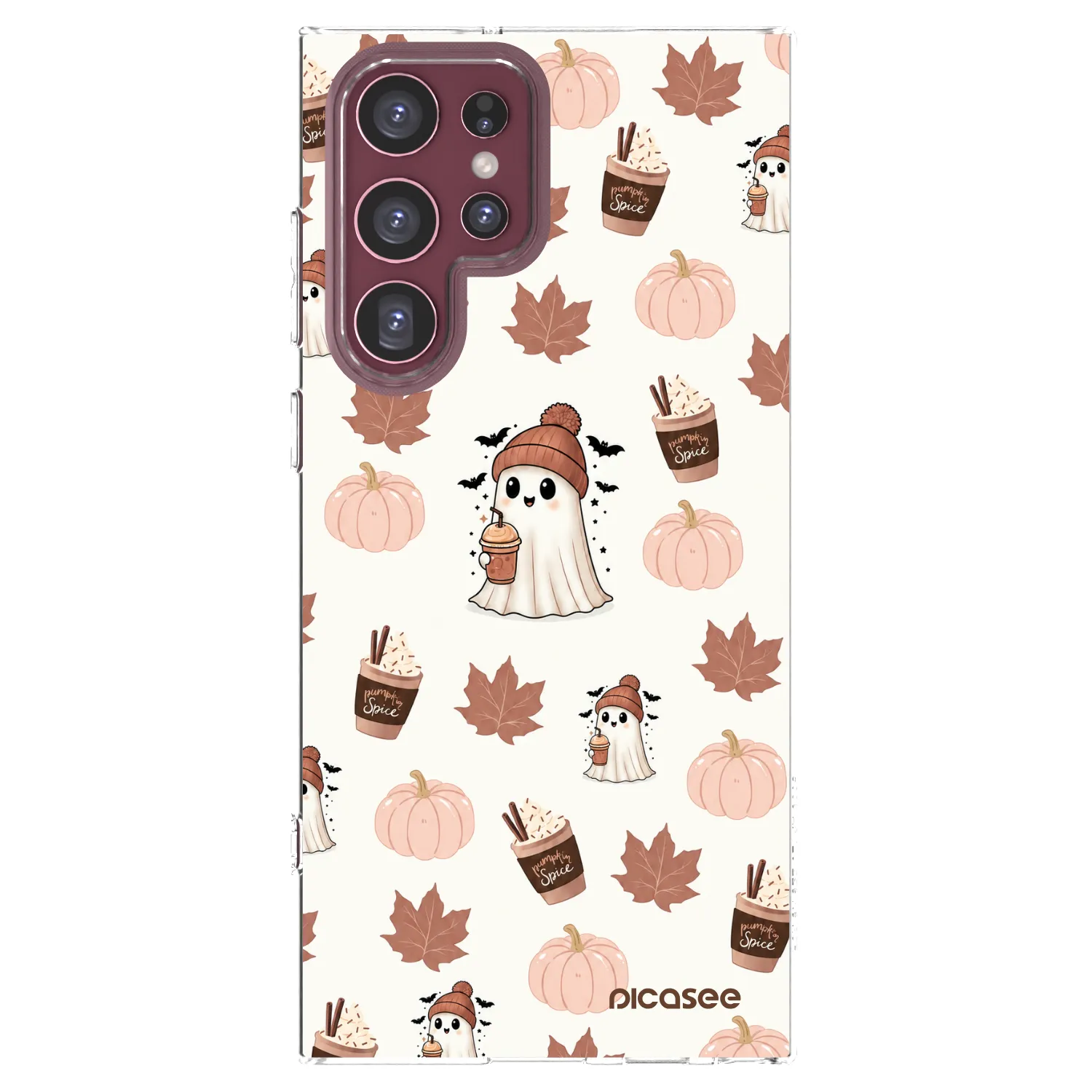 Picasee Samsung Galaxy S22 Ultra 5G Hülle - Transparentes Silikon - Pumpkin spice