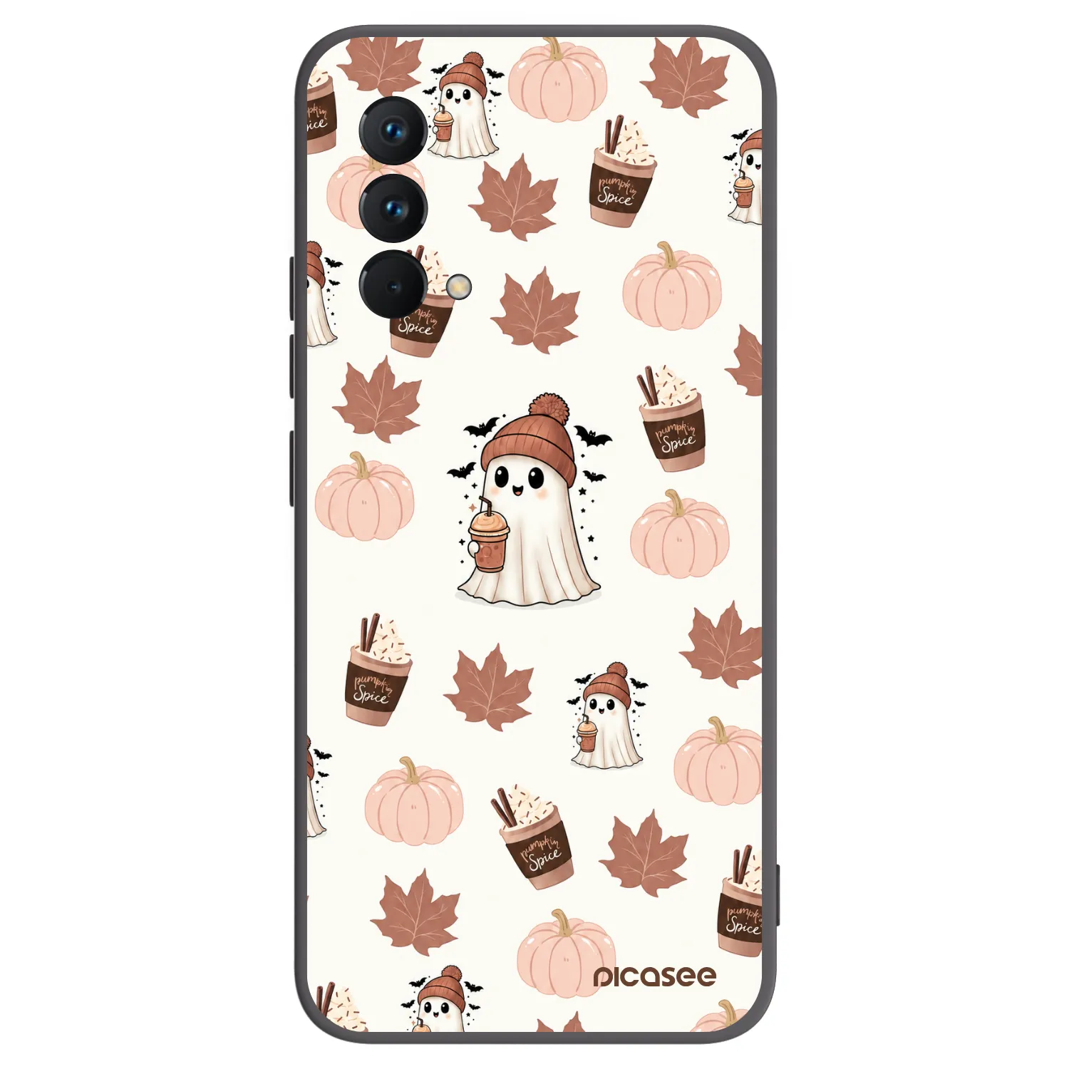 Picasee Realme GT Master Edition 5G Hülle - Schwarzes Silikon - Pumpkin spice