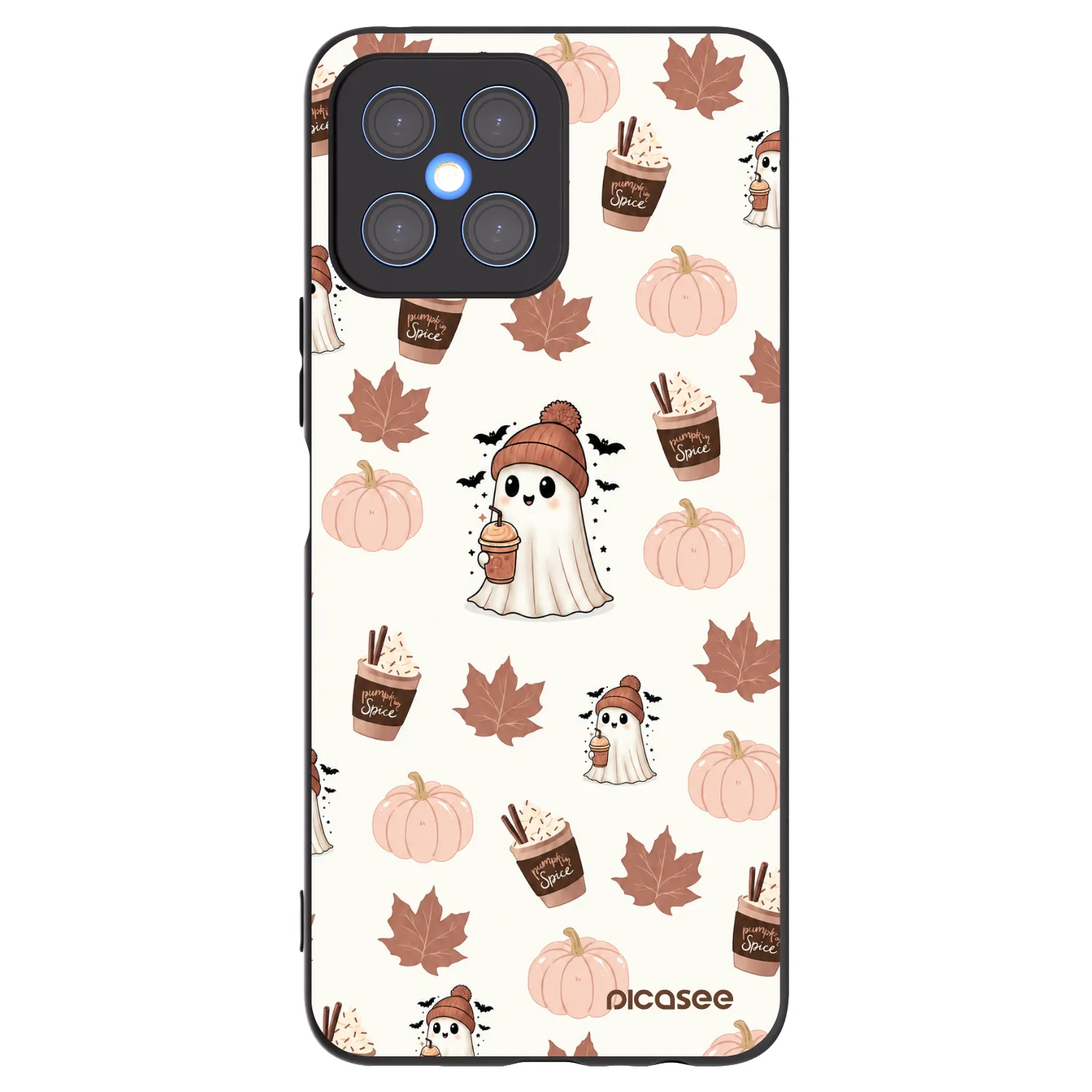 Picasee Honor X8 4G Hülle - Schwarzes Silikon - Pumpkin spice