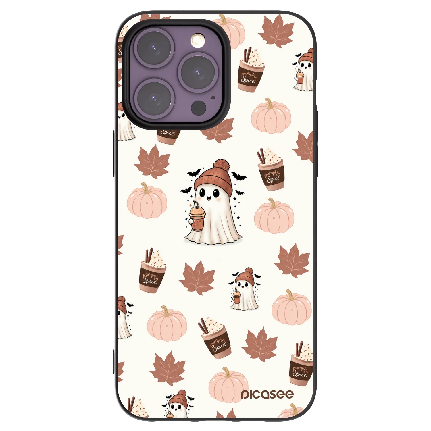 Picasee Apple iPhone 14 Pro Max Hülle - Schwarzes Silikon - Pumpkin spice