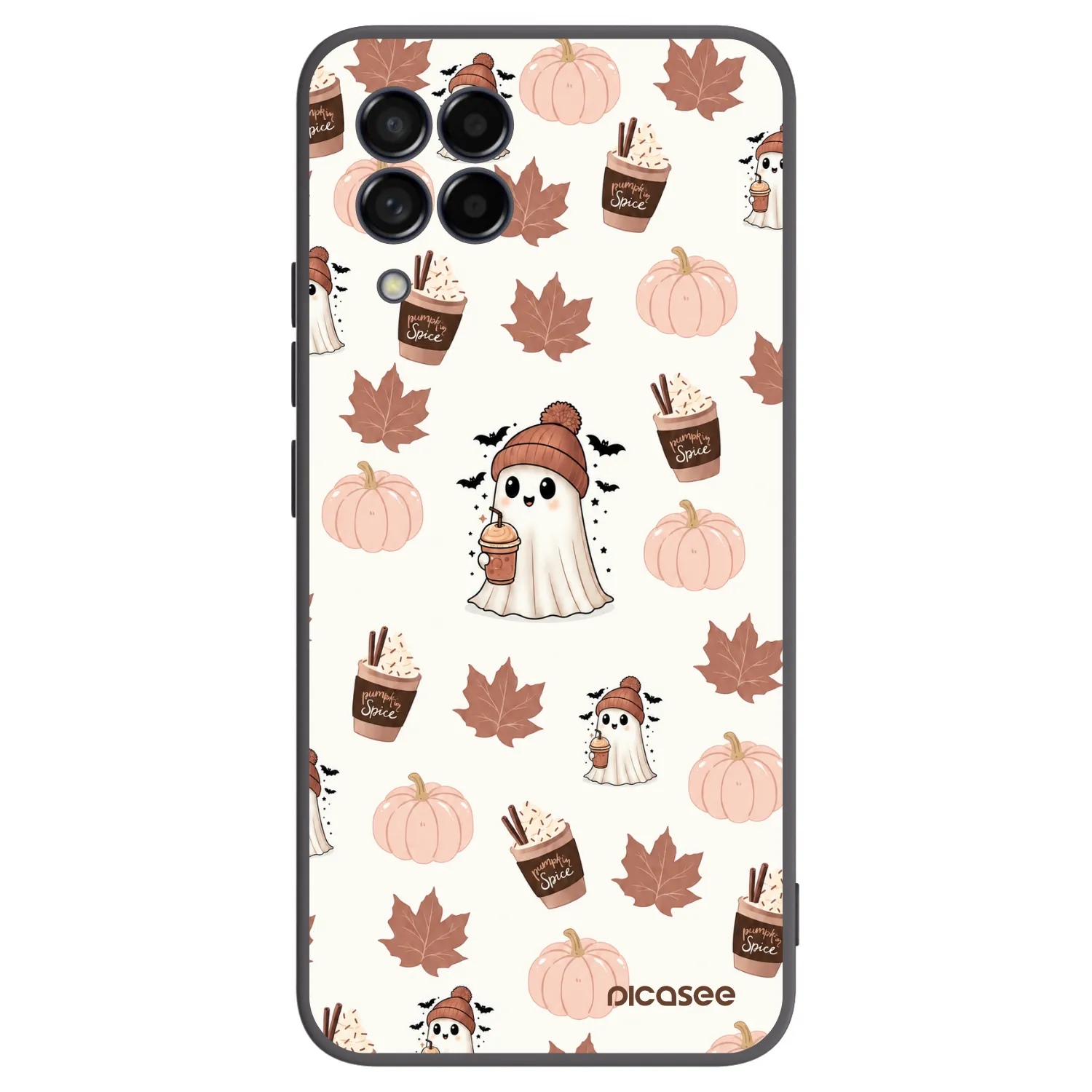 Picasee Samsung Galaxy M53 5G Hülle - Schwarzes Silikon - Pumpkin spice