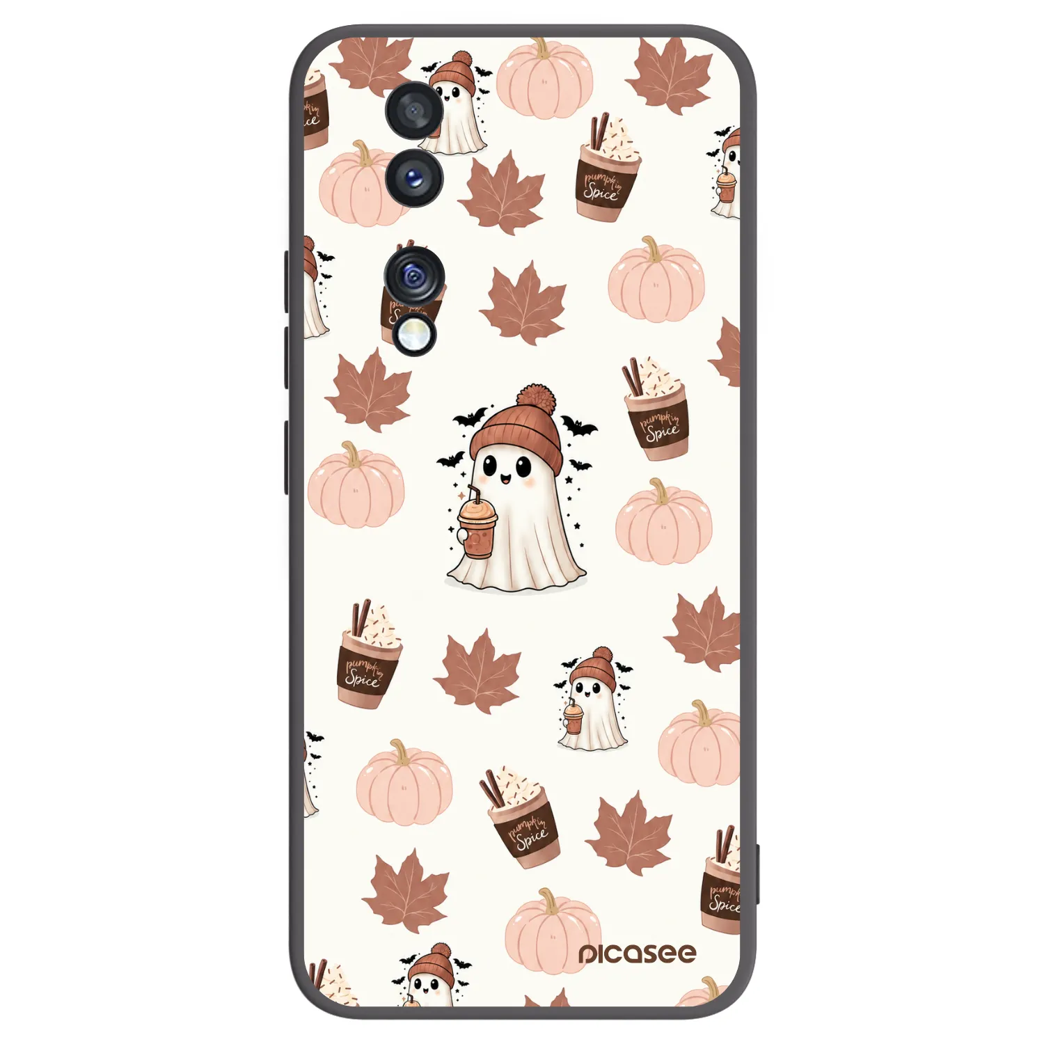 Picasee Honor 70 Hülle - Schwarzes Silikon - Pumpkin spice