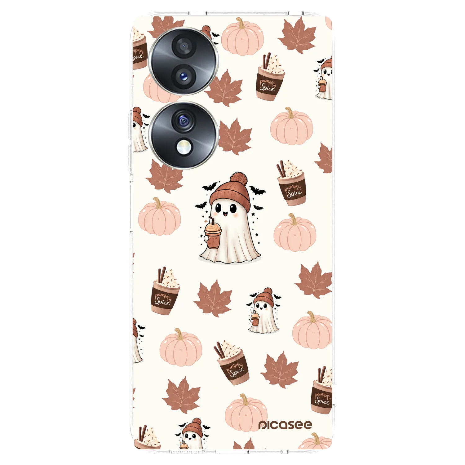 Picasee Honor 70 Hülle - Transparentes Silikon - Pumpkin spice
