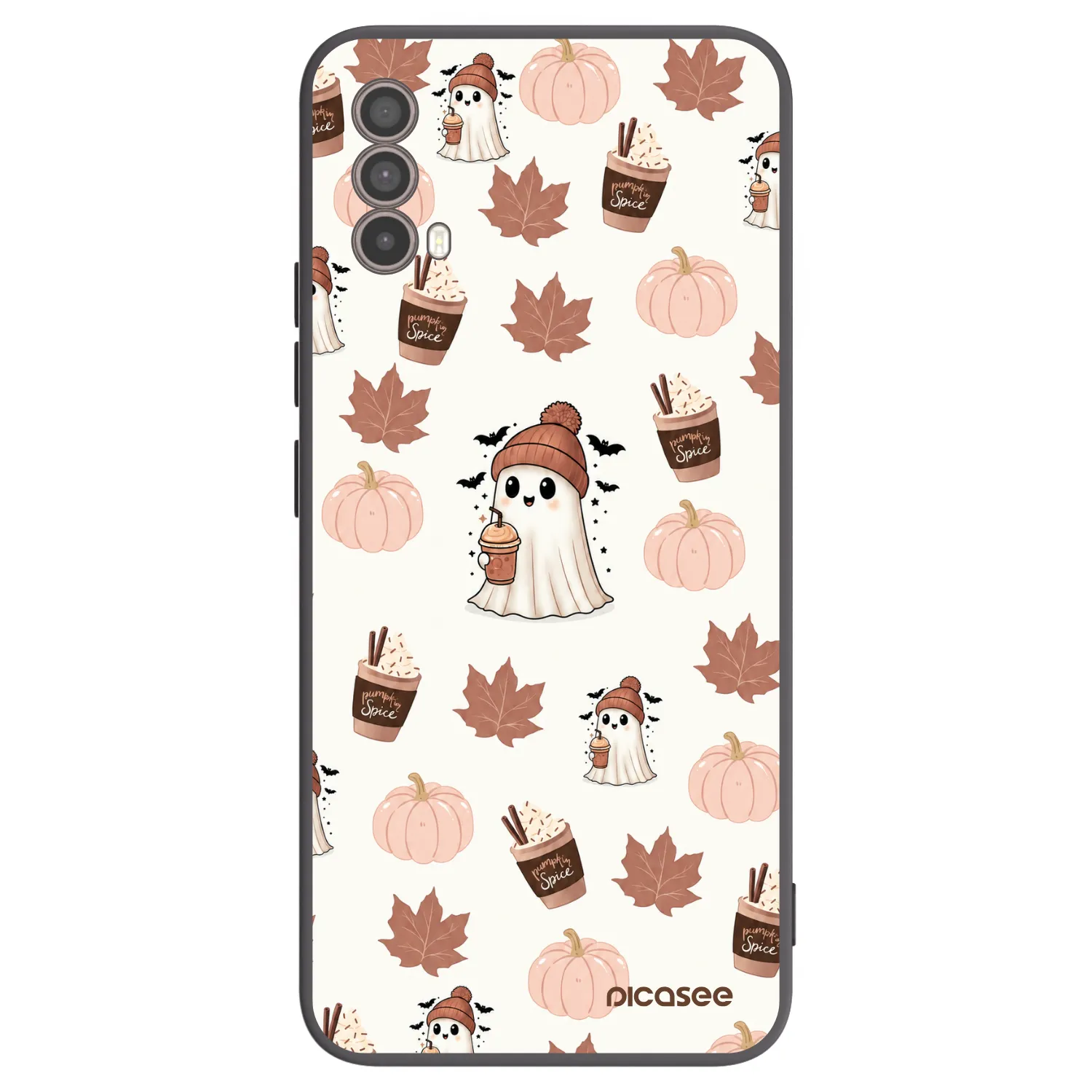 Picasee Motorola Moto E40 Hülle - Schwarzes Silikon - Pumpkin spice