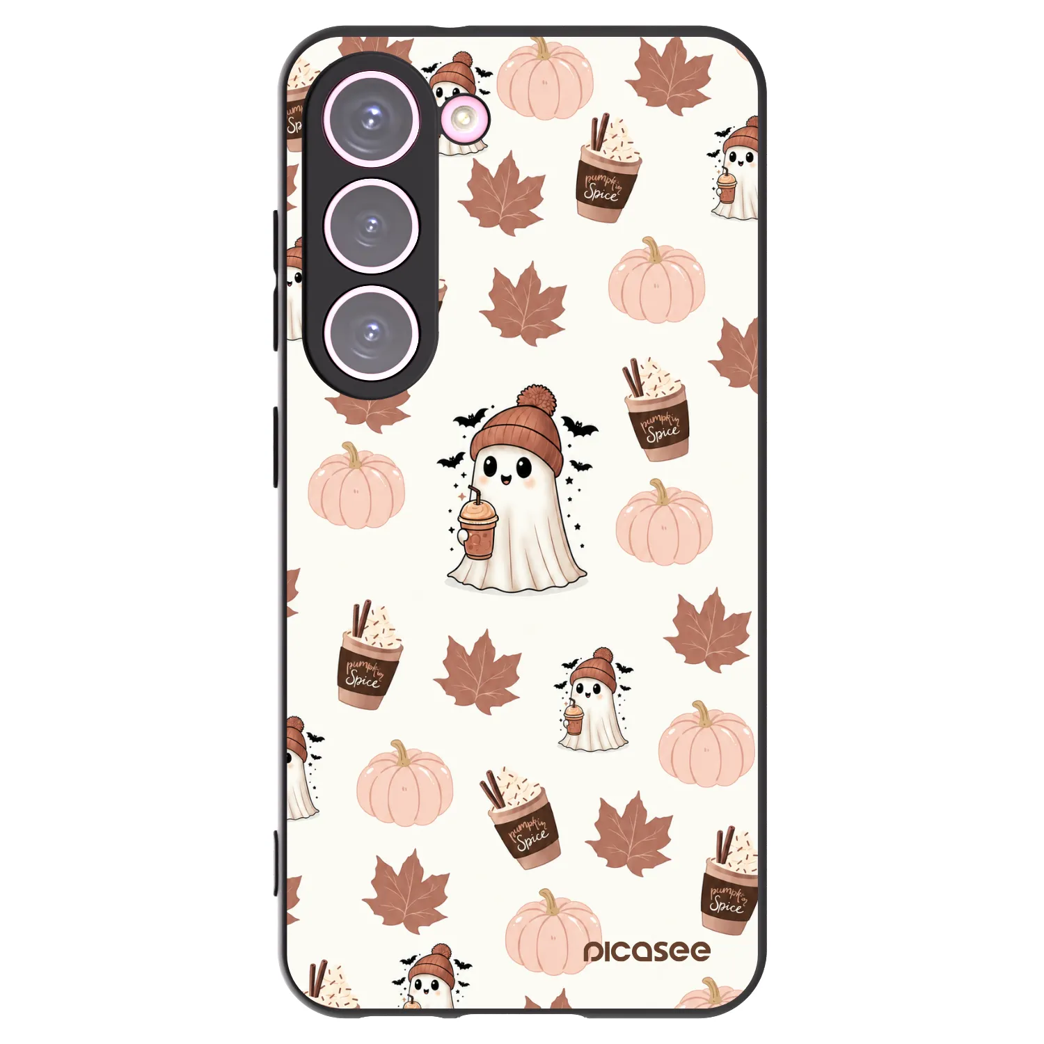 Picasee Samsung Galaxy S23 5G Hülle - Schwarzes Silikon - Pumpkin spice