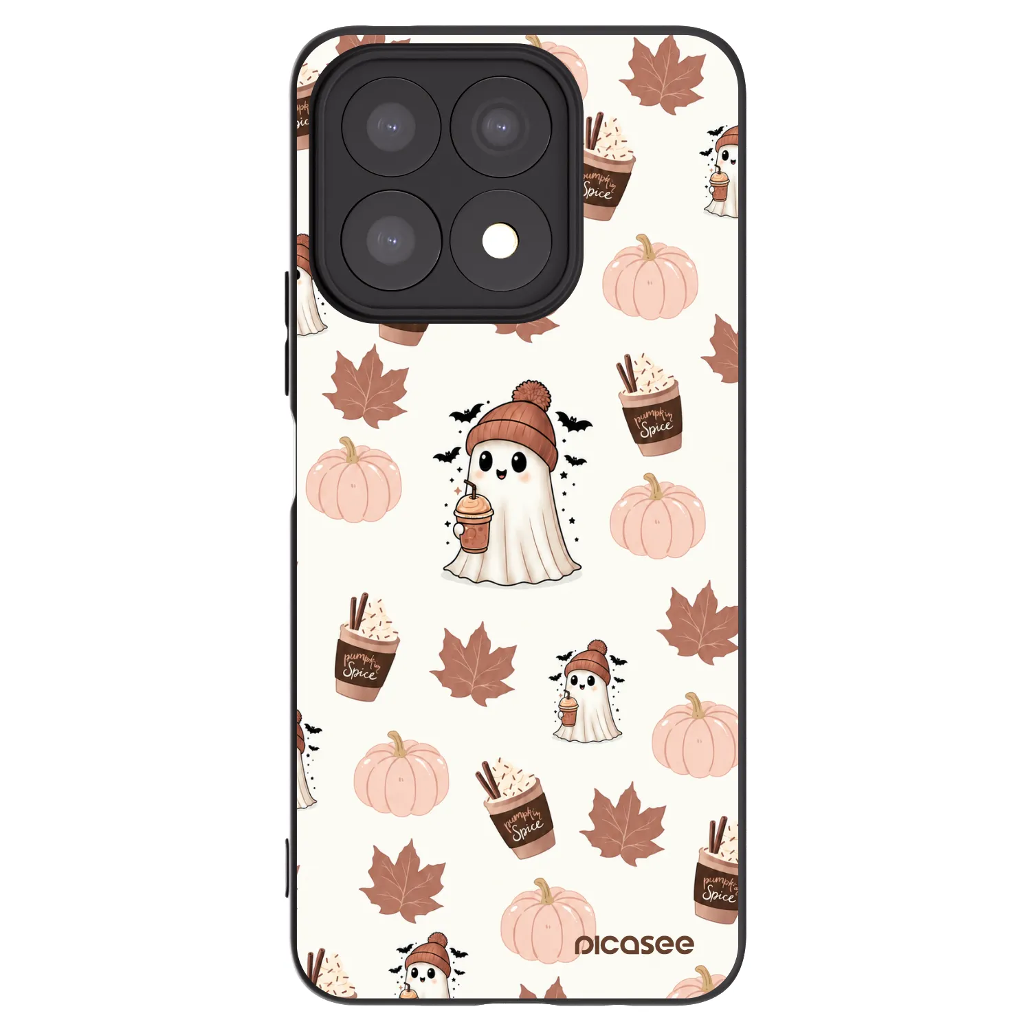 Picasee Honor X8a Hülle - Schwarzes Silikon - Pumpkin spice