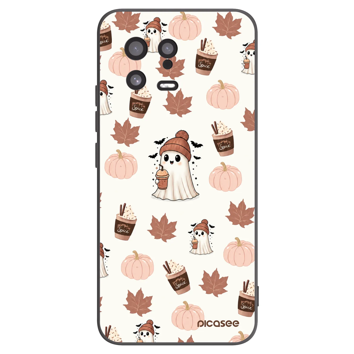 Picasee Xiaomi 13 Hülle - Schwarzes Silikon - Pumpkin spice
