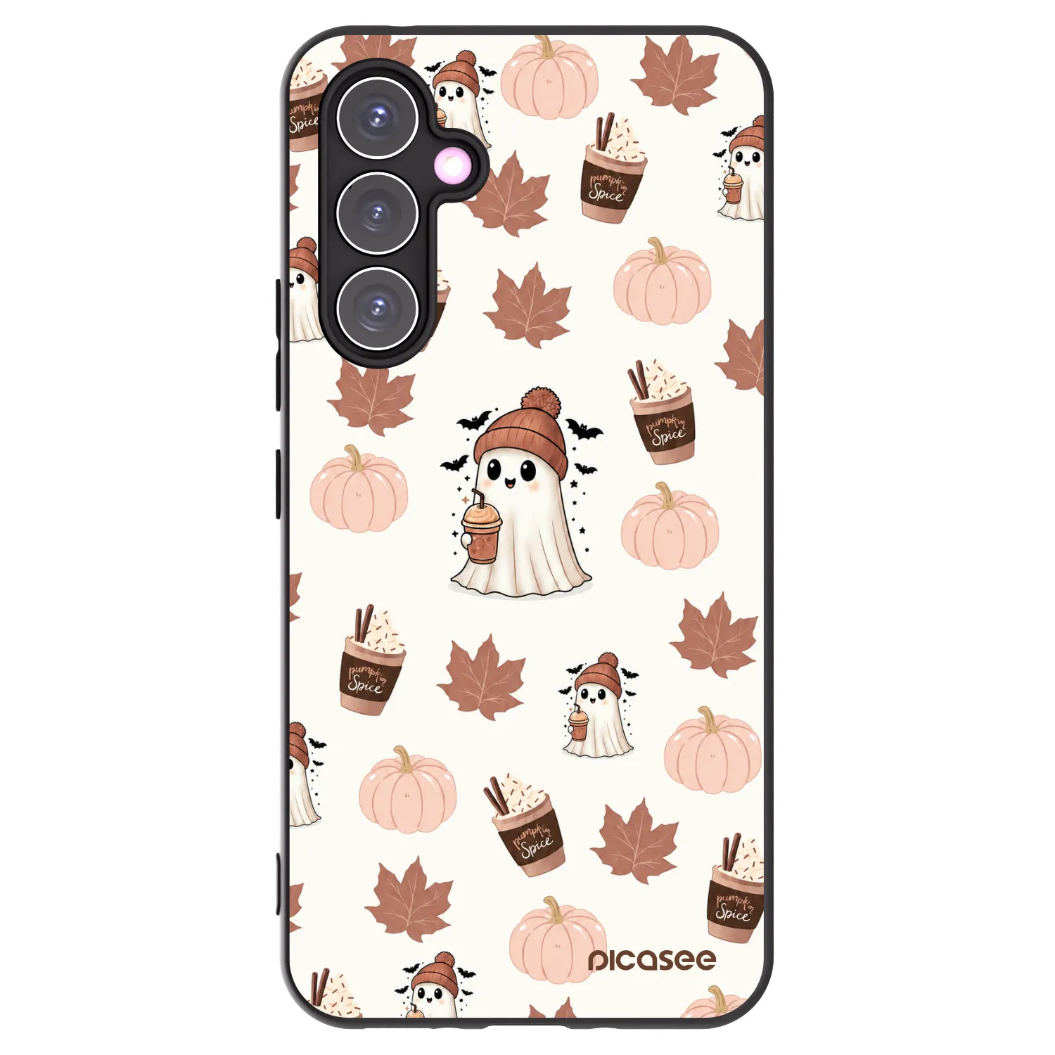 Picasee Samsung Galaxy A54 5G A546B Hülle - Schwarzes Silikon - Pumpkin spice