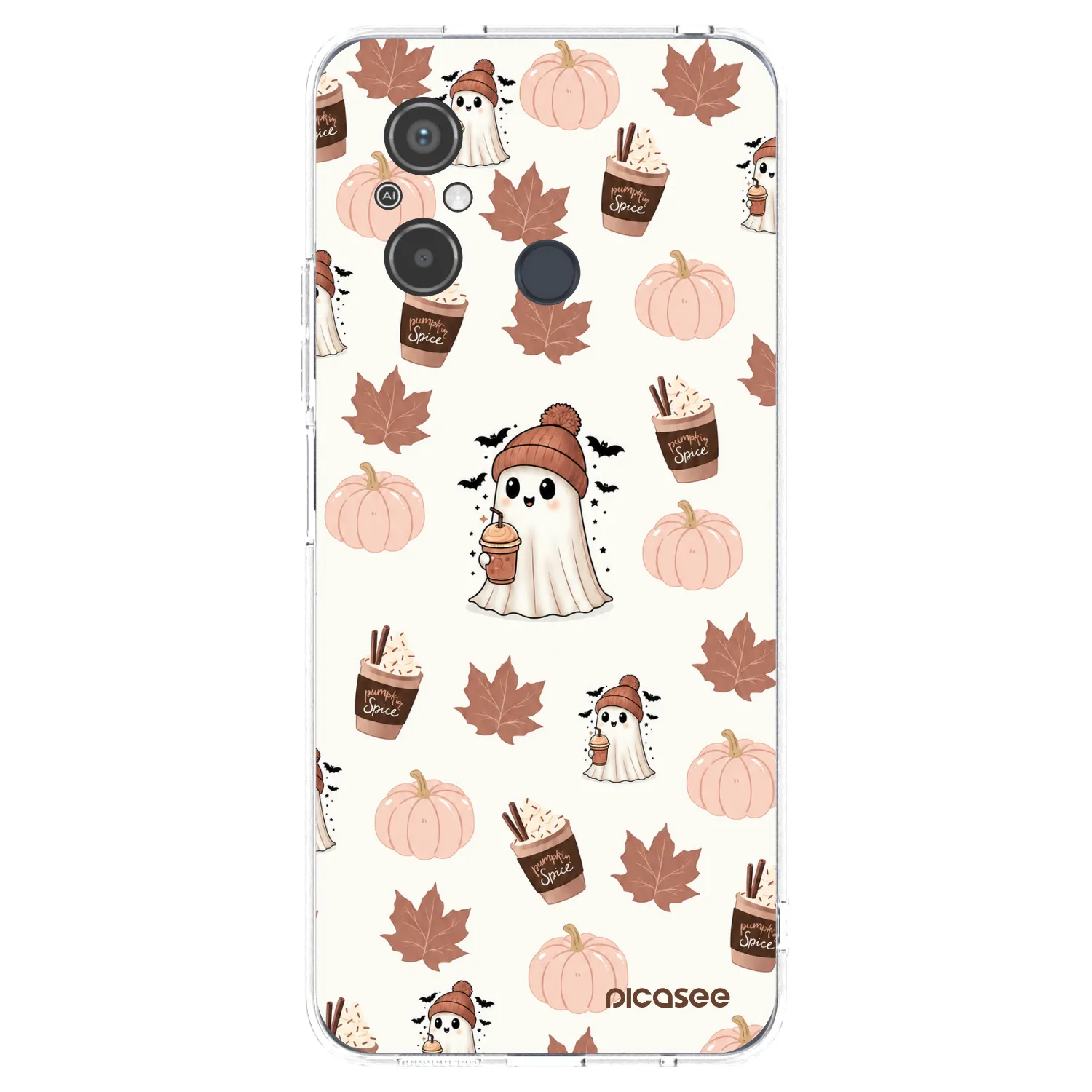 Picasee Xiaomi Redmi 12C Hülle - Transparentes Silikon - Pumpkin spice