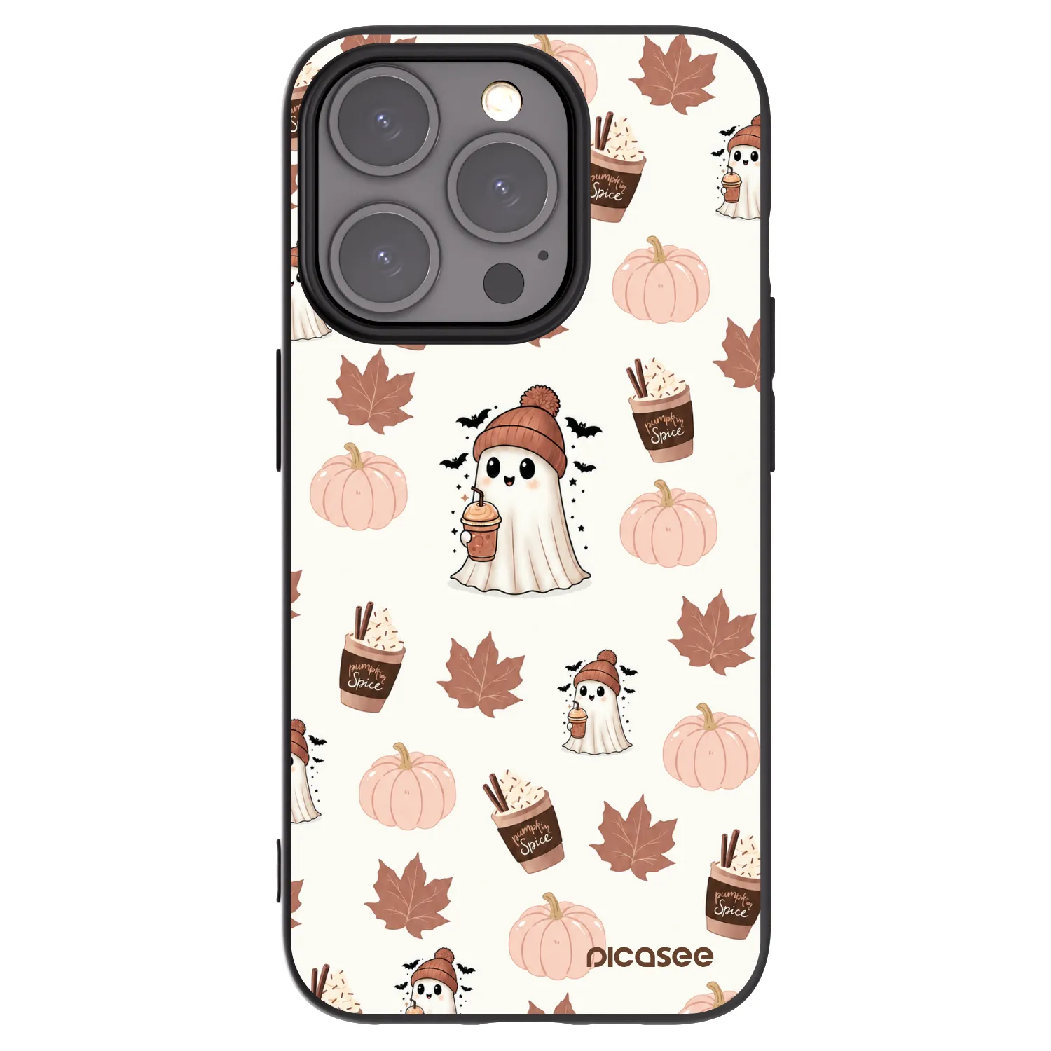 Picasee Apple iPhone 15 Pro Hülle - Schwarzes Silikon - Pumpkin spice