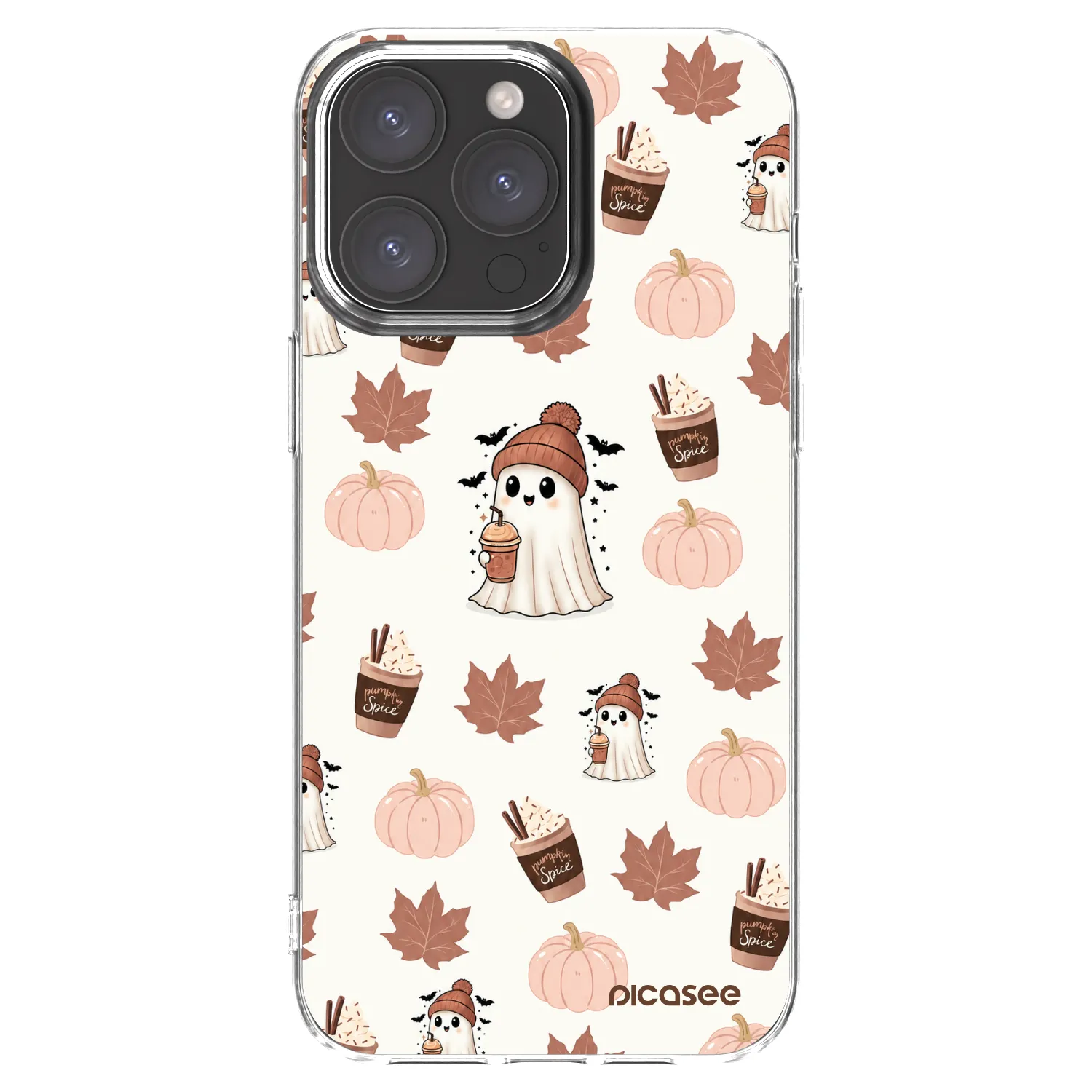 Picasee Apple iPhone 15 Pro Max Hülle - Transparentes Silikon - Pumpkin spice