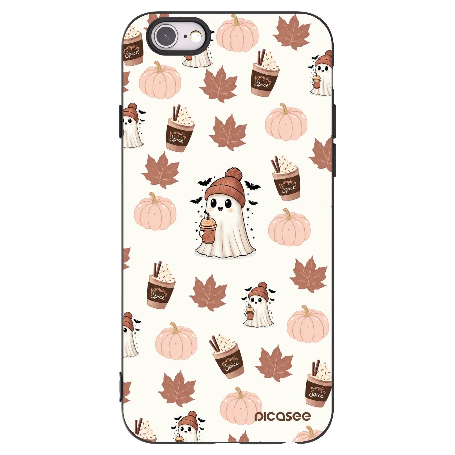 Picasee Apple iPhone 6/6S Hülle - Schwarzes Silikon - Pumpkin spice