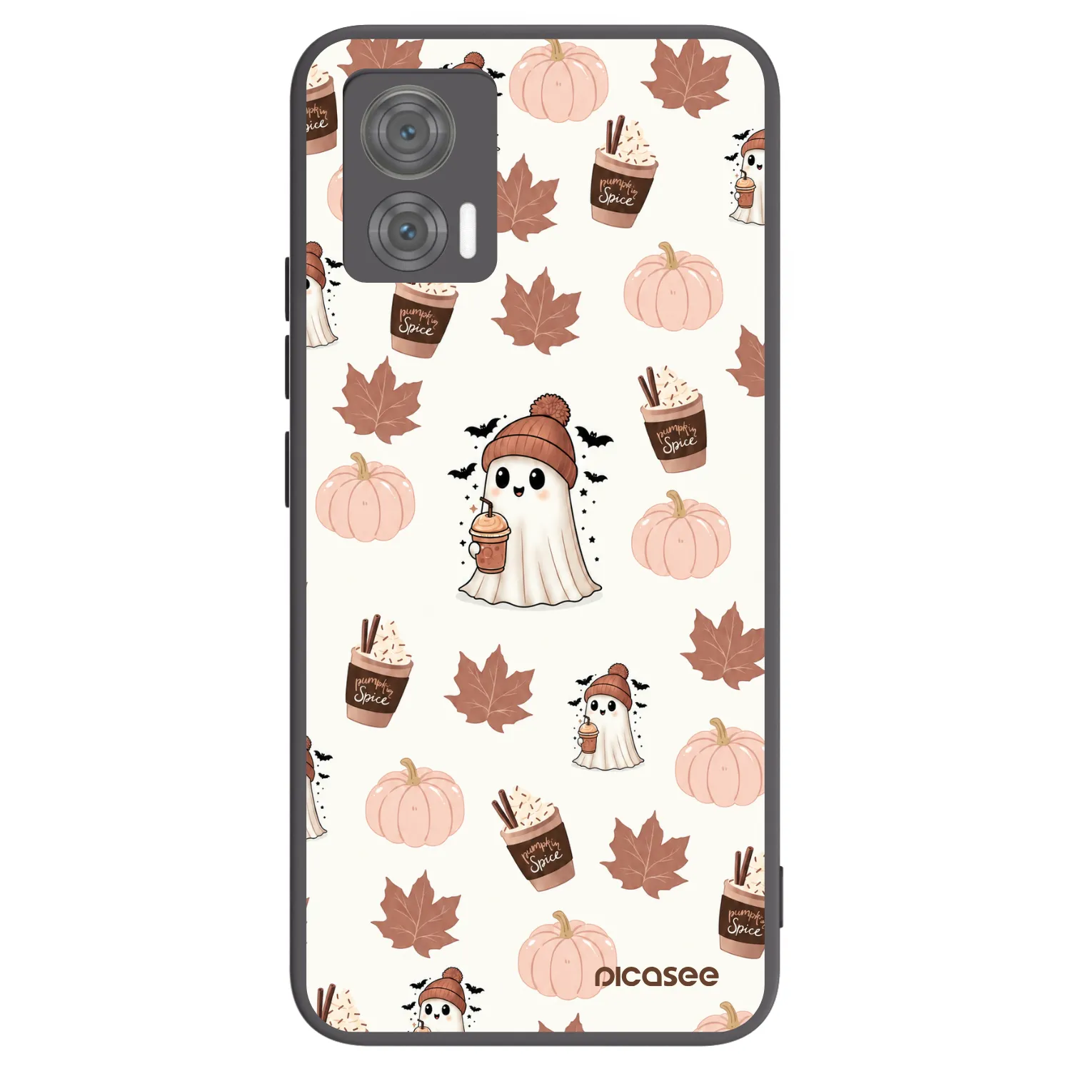 Picasee Motorola Edge 30 Neo Hülle - Schwarzes Silikon - Pumpkin spice