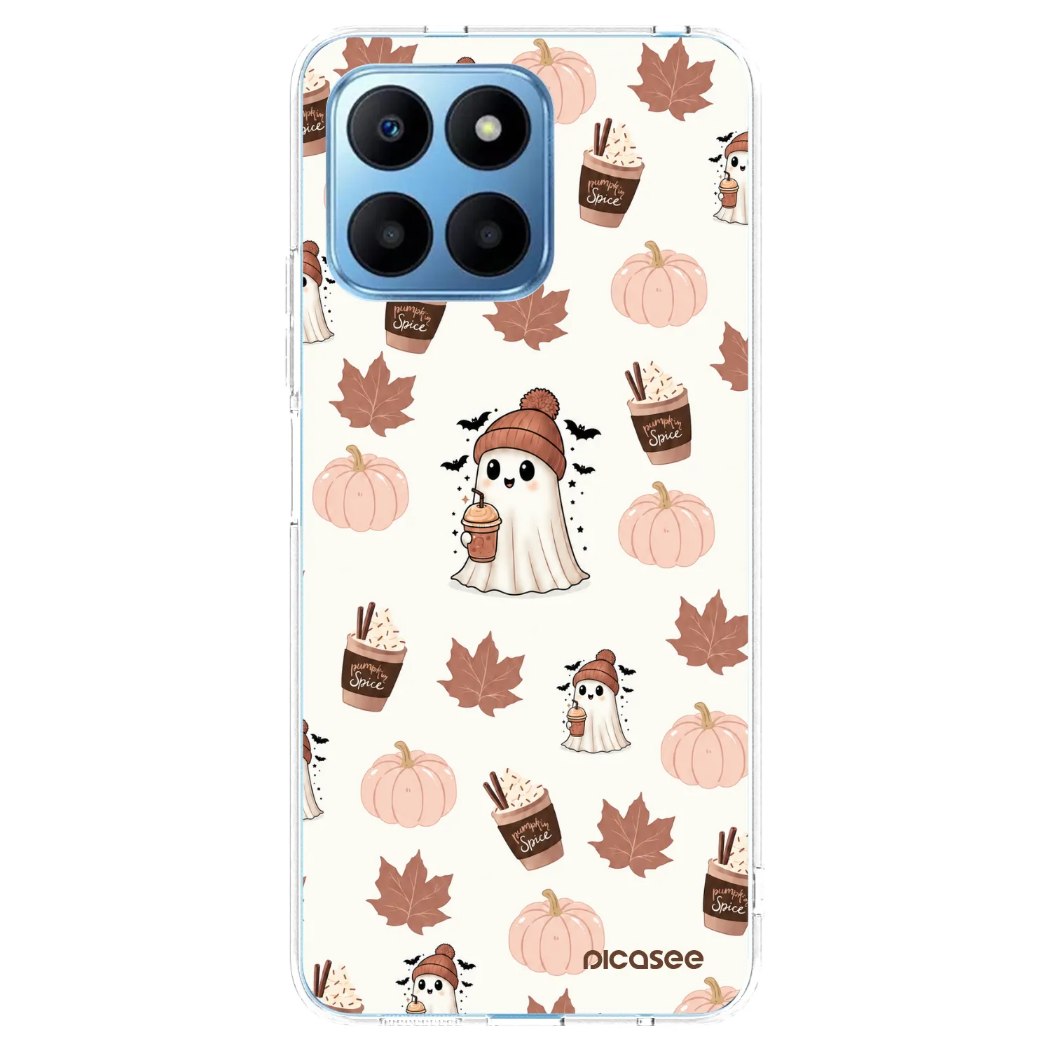 Picasee Honor 70 Lite Hülle - Transparentes Silikon - Pumpkin spice