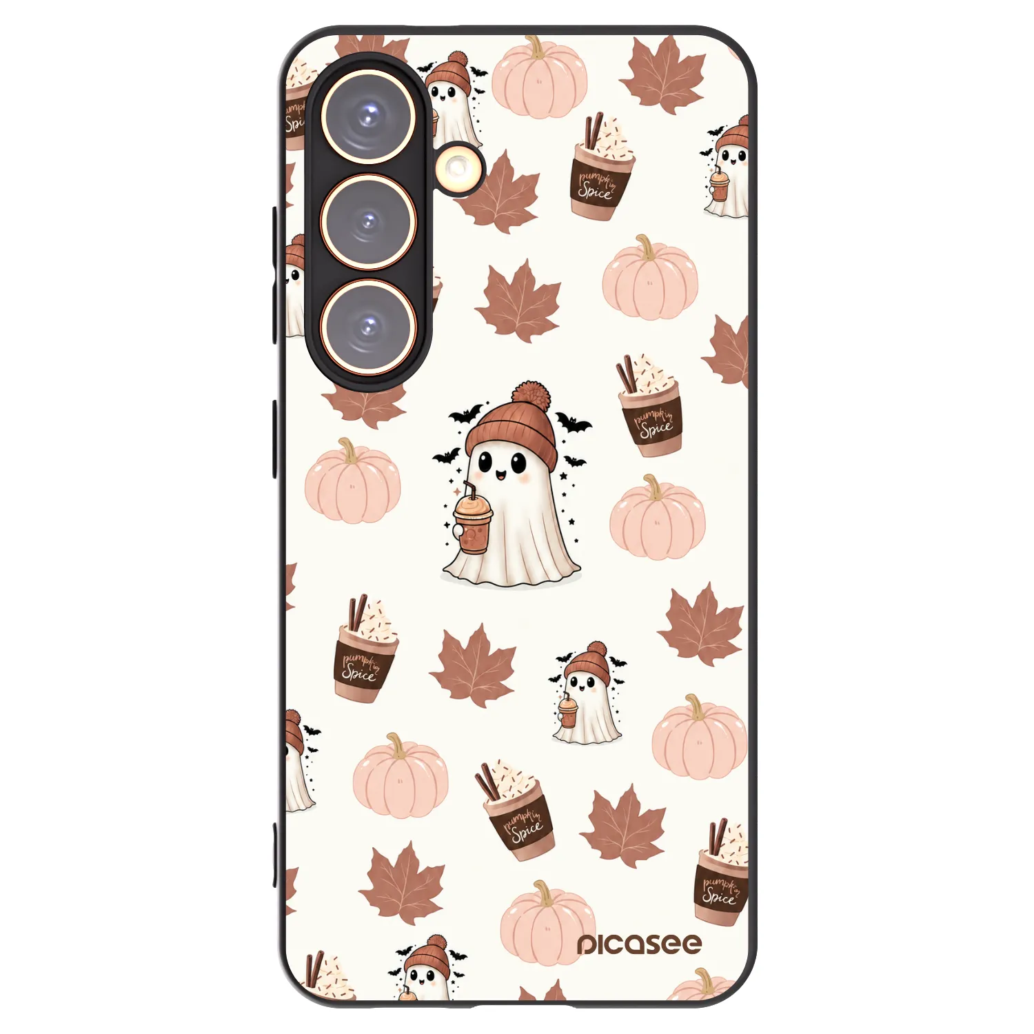 Picasee Samsung Galaxy S24 S921B 5G Hülle - Schwarzes Silikon - Pumpkin spice