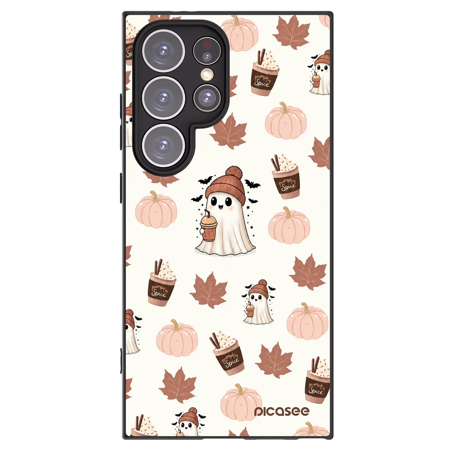 Picasee Samsung Galaxy S24 Ultra S928B 5G Hülle - Schwarzes Silikon - Pumpkin spice