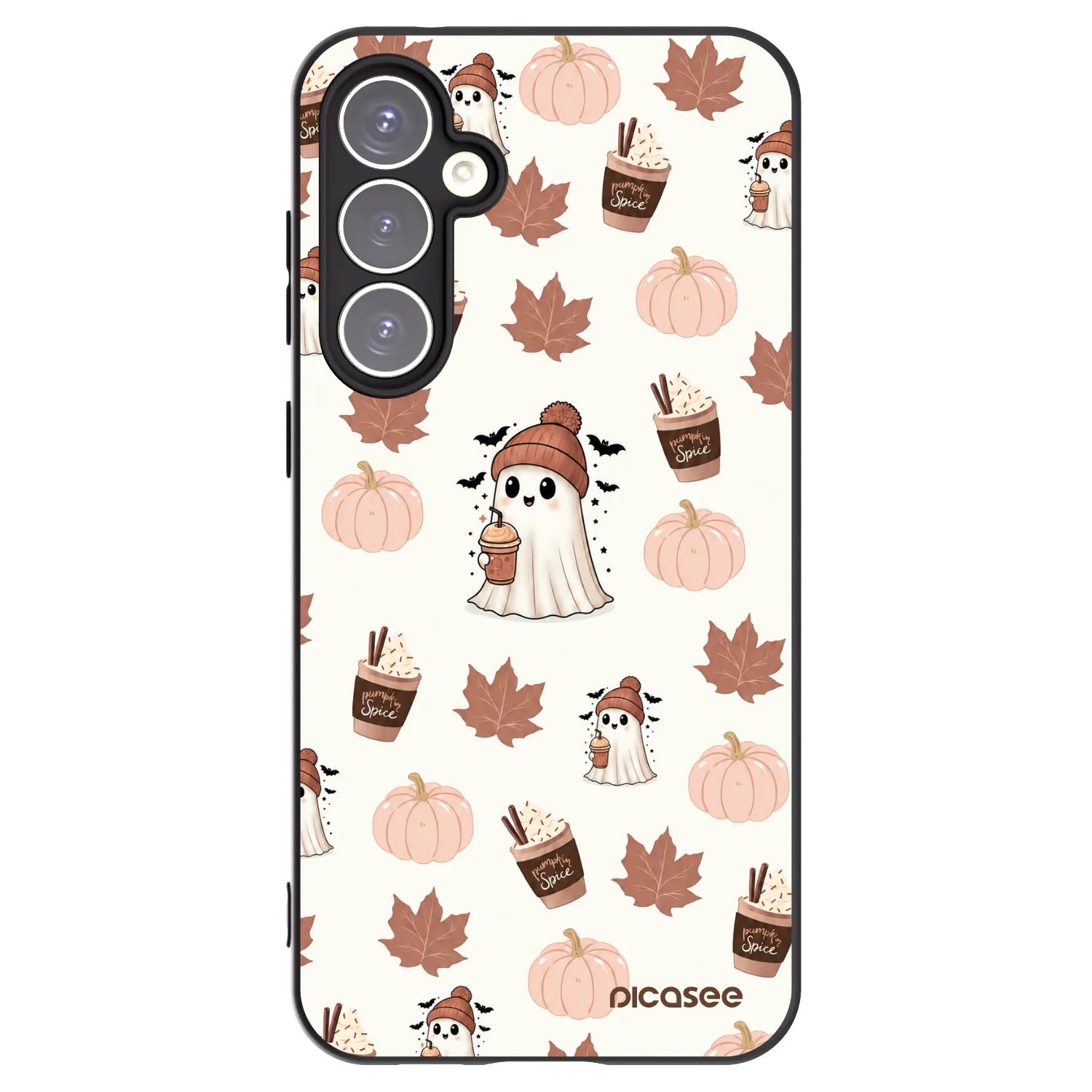 Picasee Samsung Galaxy S23 FE S711B Hülle - Schwarzes Silikon - Pumpkin spice