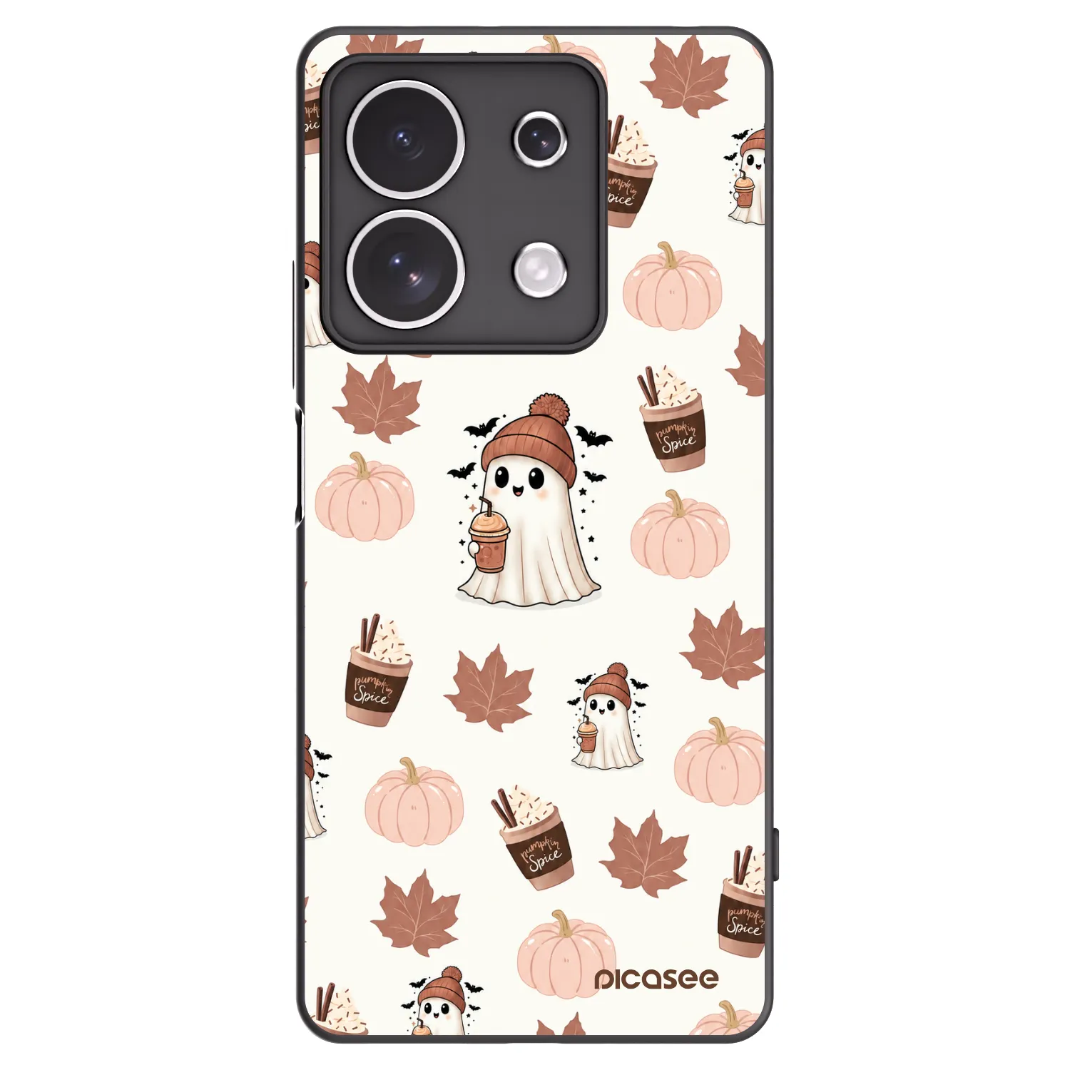Picasee Xiaomi Redmi Note 13 4G Hülle - Schwarzes Silikon - Pumpkin spice