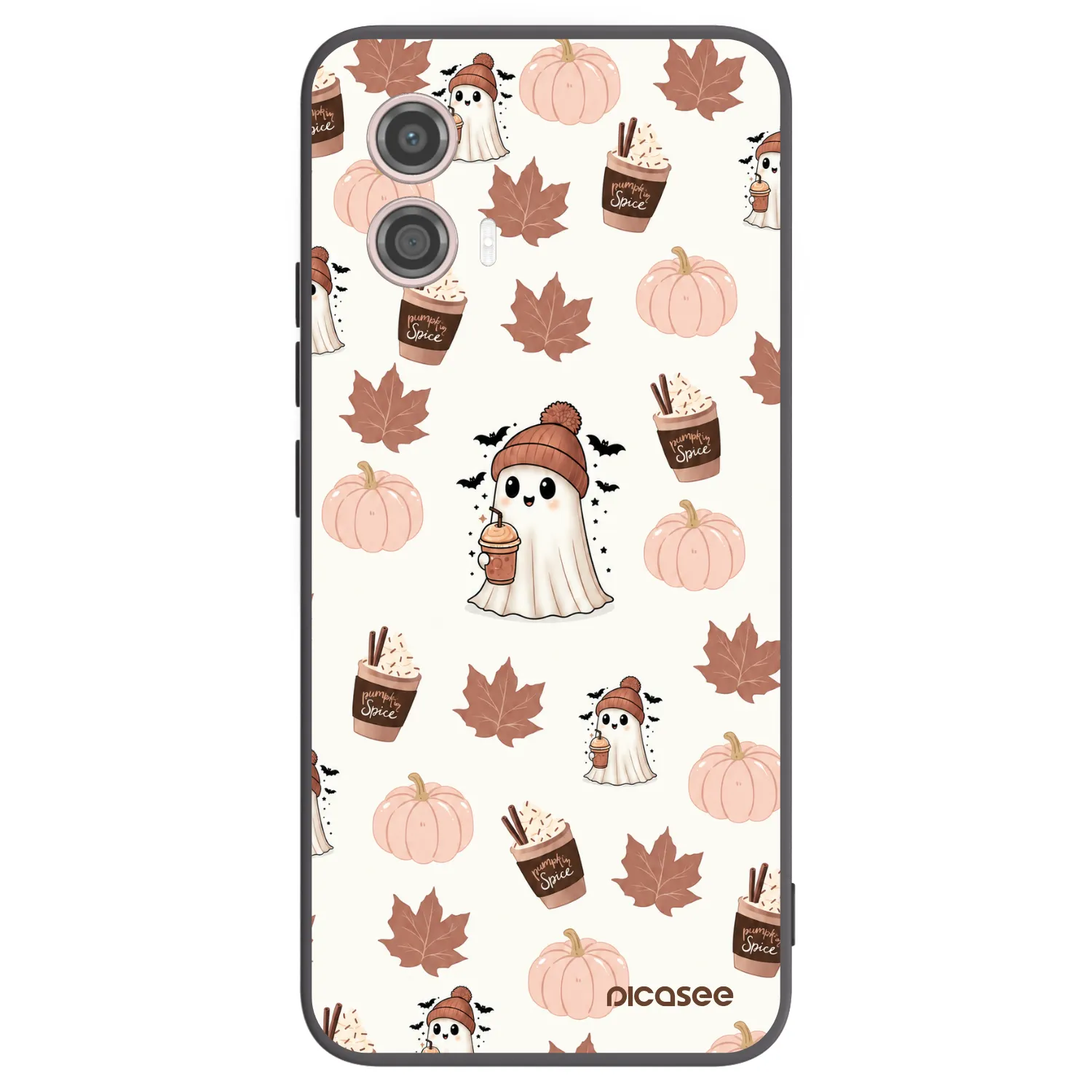 Picasee Motorola Moto G53 5G Hülle - Schwarzes Silikon - Pumpkin spice