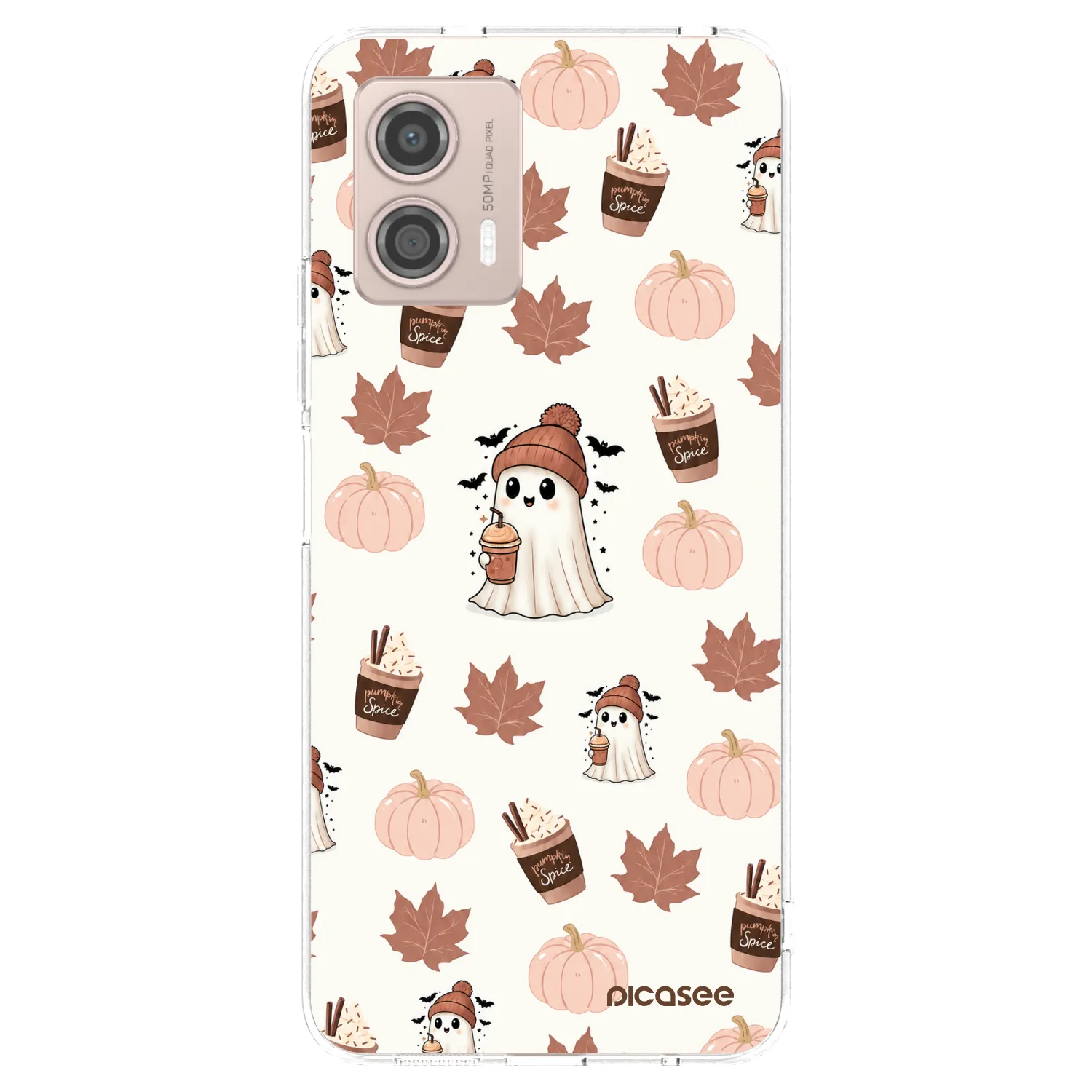 Picasee Motorola Moto G53 5G Hülle - Transparentes Silikon - Pumpkin spice