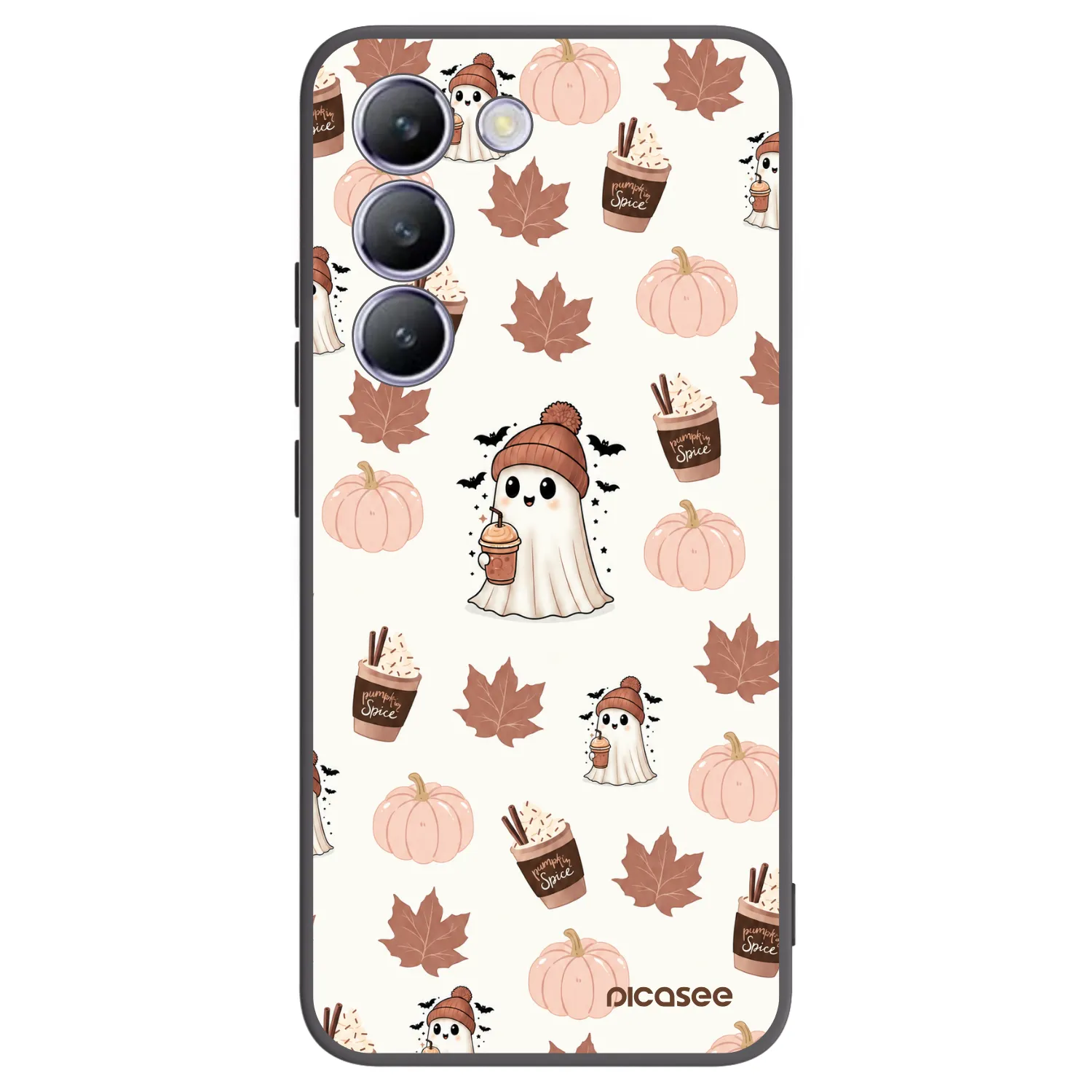 Picasee Vivo V40 SE 5G Hülle - Schwarzes Silikon - Pumpkin spice