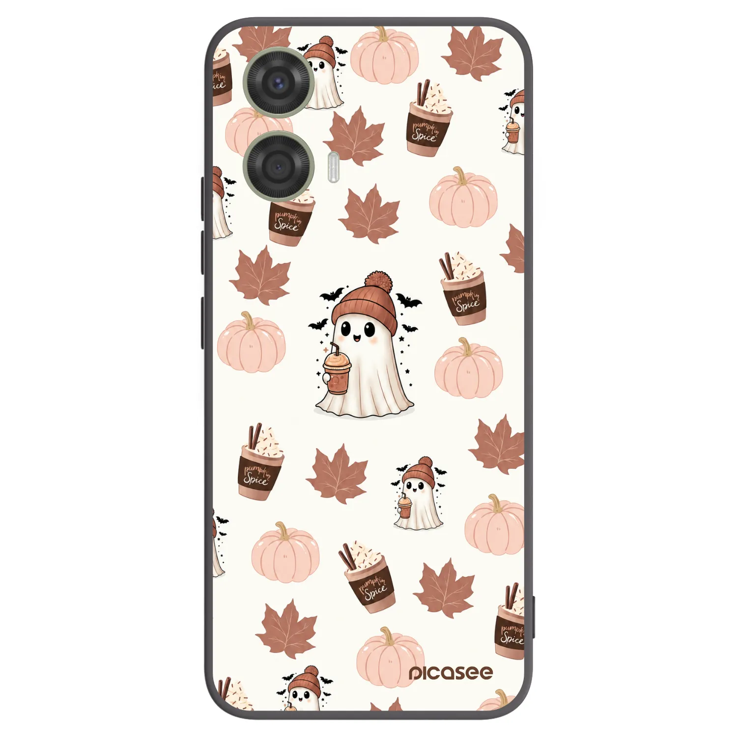 Picasee Motorola Moto G24 Hülle - Schwarzes Silikon - Pumpkin spice