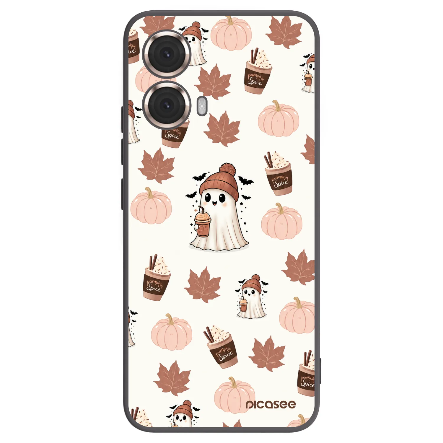 Picasee Motorola Moto G85 Hülle - Schwarzes Silikon - Pumpkin spice