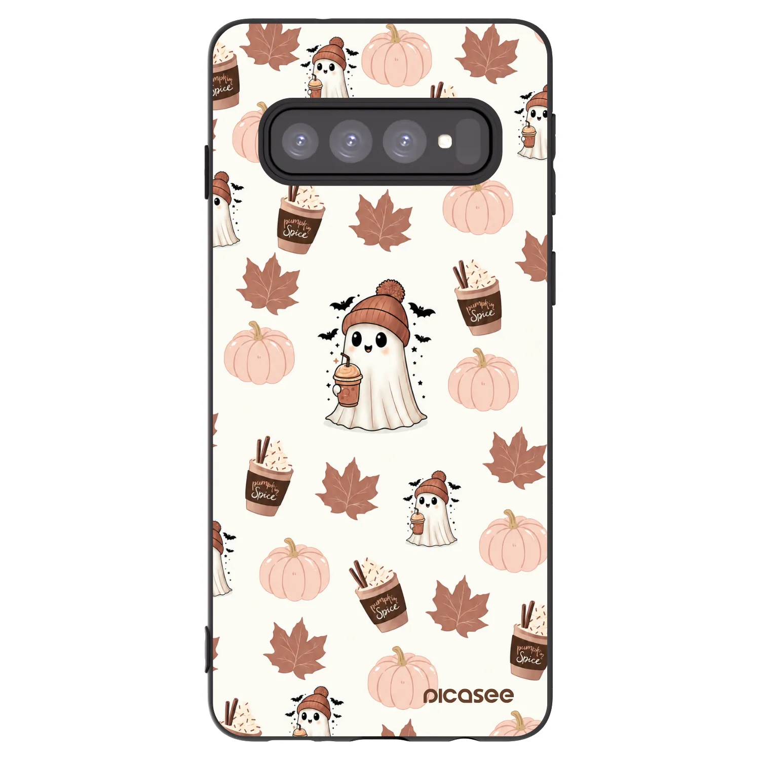 Picasee Samsung Galaxy S10 G973 Hülle - Schwarzes Silikon - Pumpkin spice