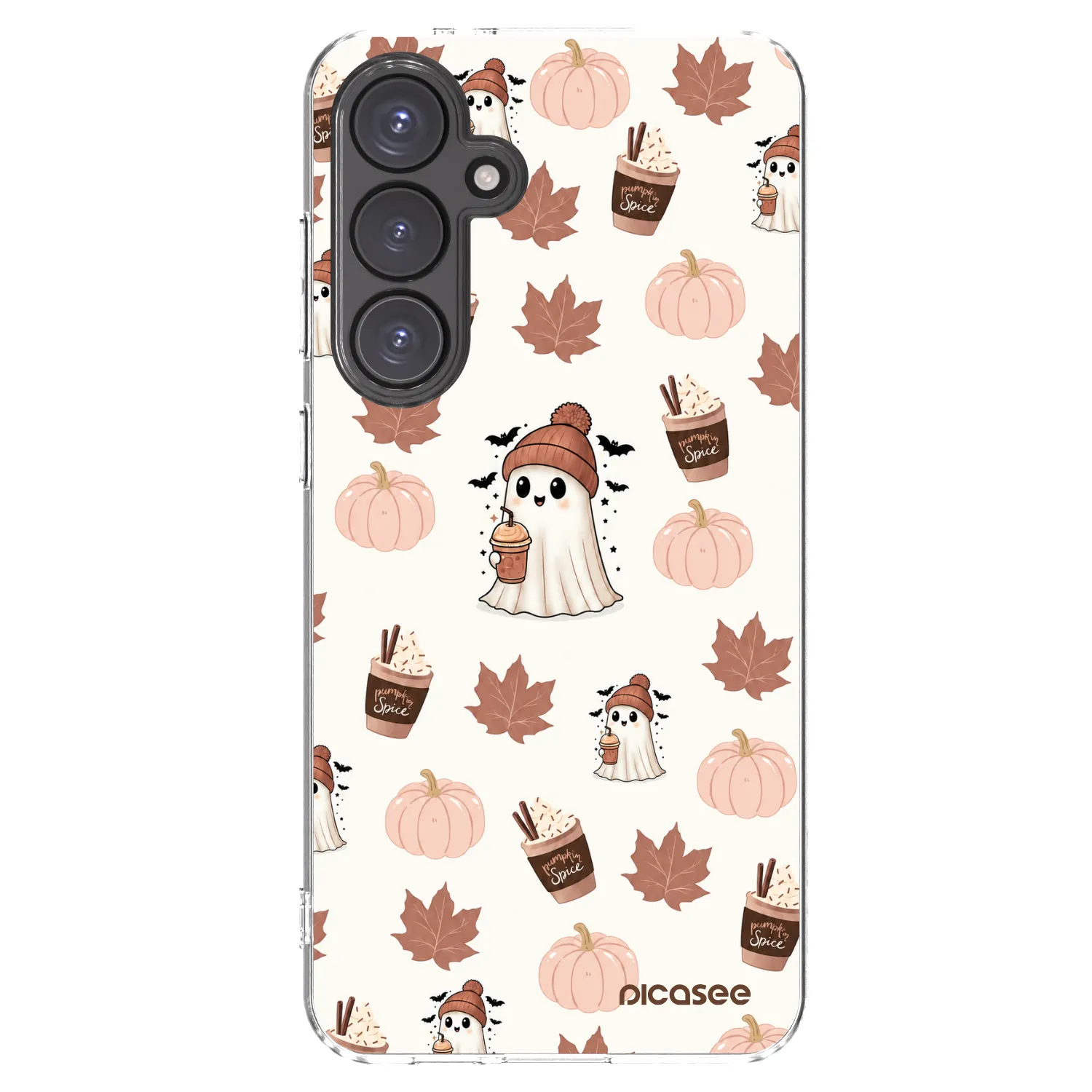 Picasee Samsung Galaxy S24 FE S721B Hülle - Transparentes Silikon - Pumpkin spice