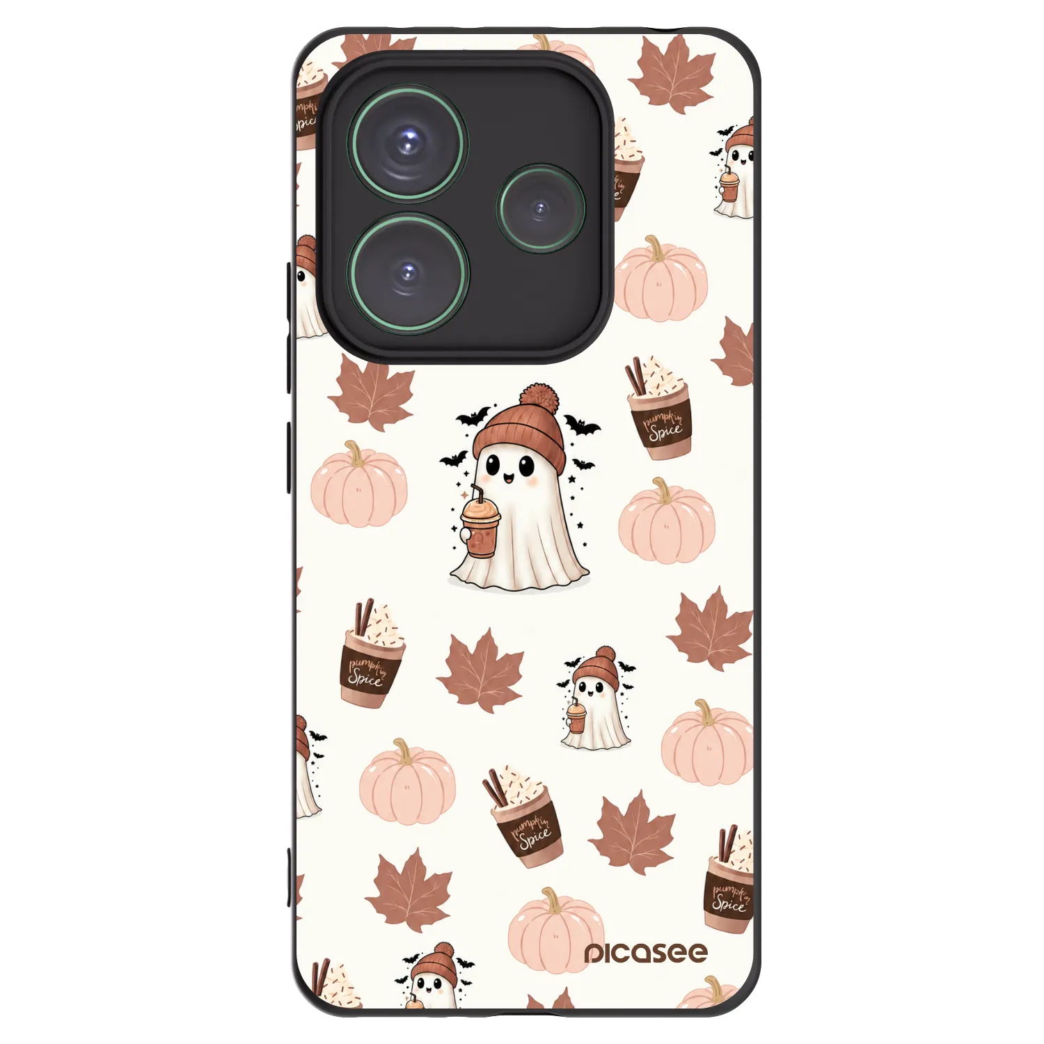 Picasee Xiaomi Redmi Note 14 5G Hülle - Schwarzes Silikon - Pumpkin spice