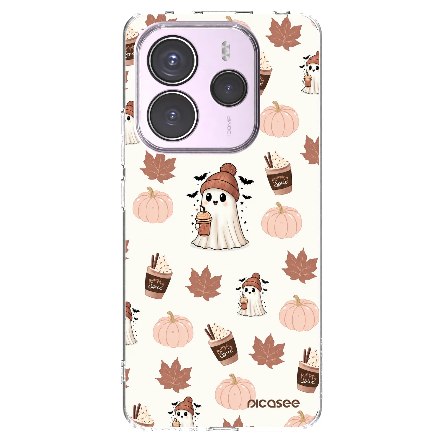 Picasee Xiaomi Redmi Note 14 5G Hülle - Transparentes Silikon - Pumpkin spice