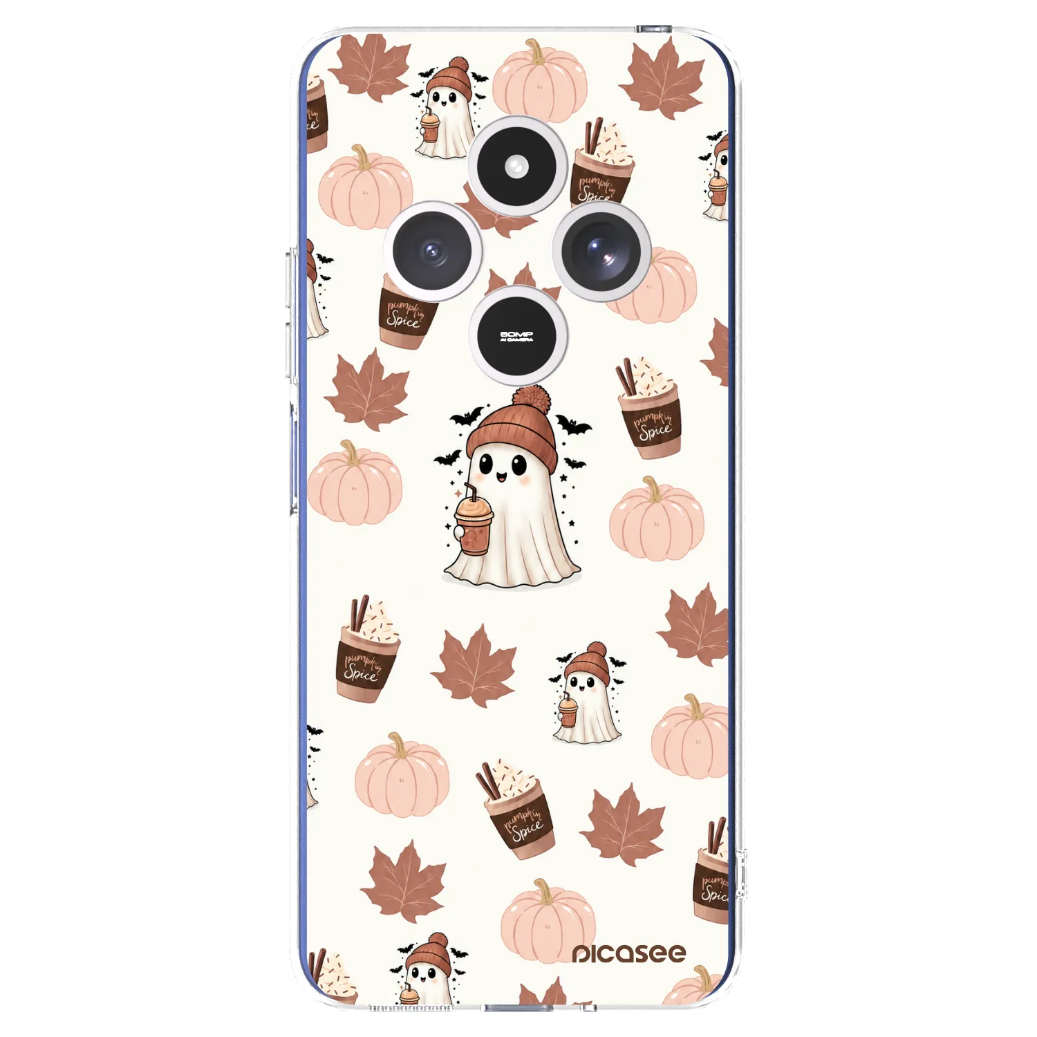 Picasee Xiaomi Redmi 14C Hülle - Transparentes Silikon - Pumpkin spice