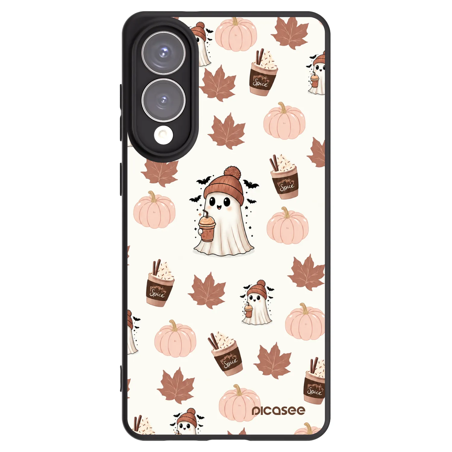 Picasee Samsung Galaxy S25 Edge 5G Hülle - Schwarzes Silikon - Pumpkin spice