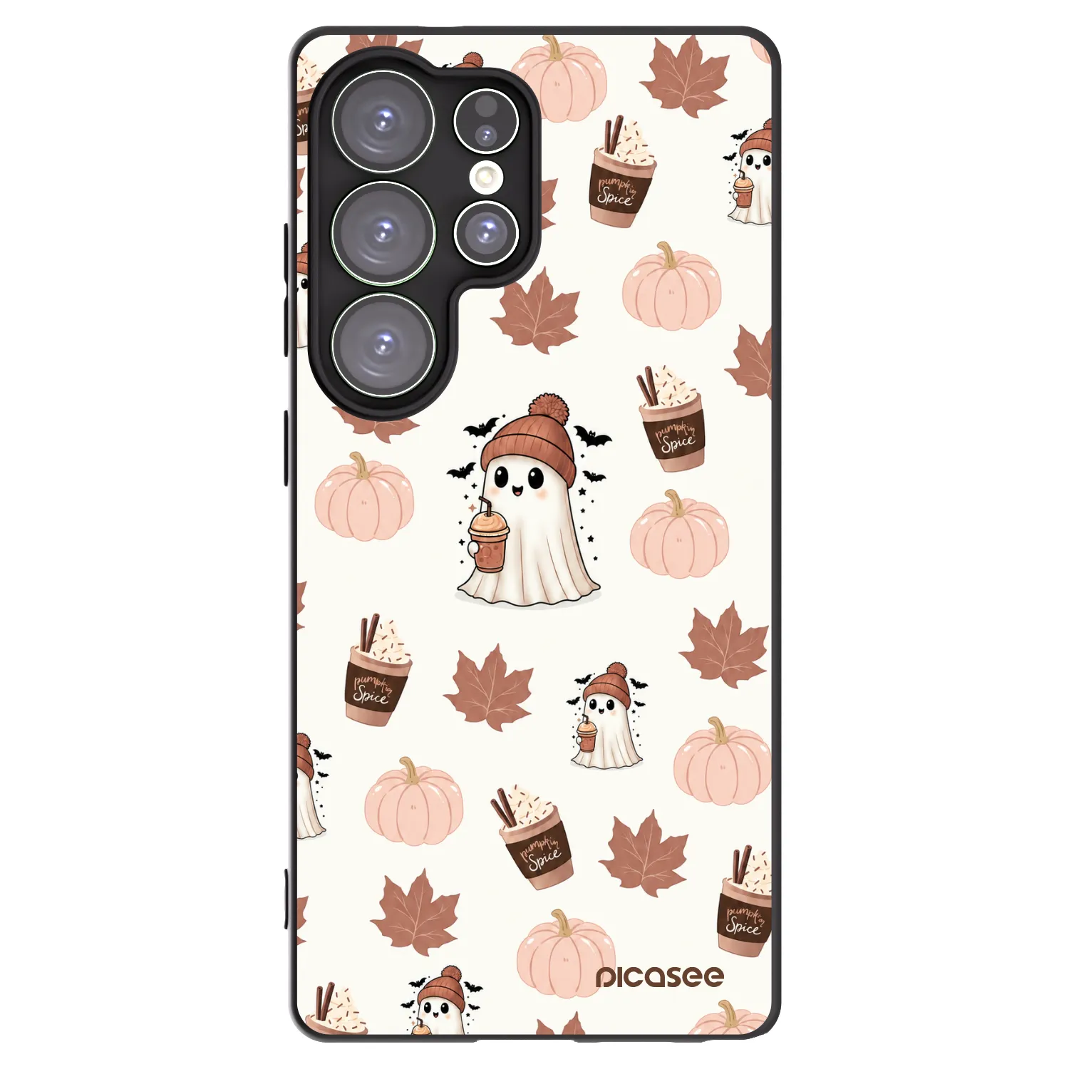 Picasee Samsung Galaxy S25 Ultra 5G Hülle - Schwarzes Silikon - Pumpkin spice