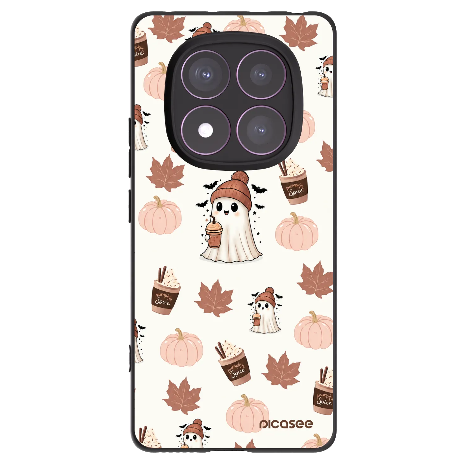 Picasee Xiaomi Redmi Note 14 Pro 4G Hülle - Schwarzes Silikon - Pumpkin spice