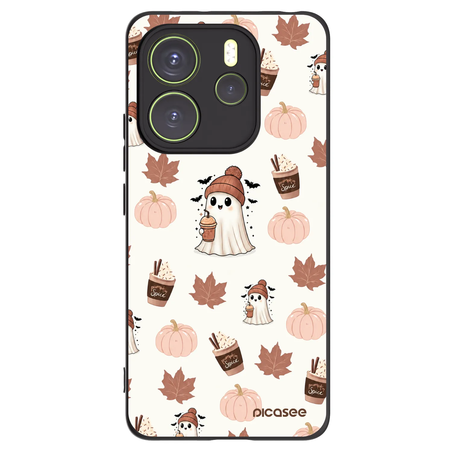 Picasee Xiaomi Redmi Note 14 4G Hülle - Schwarzes Silikon - Pumpkin spice