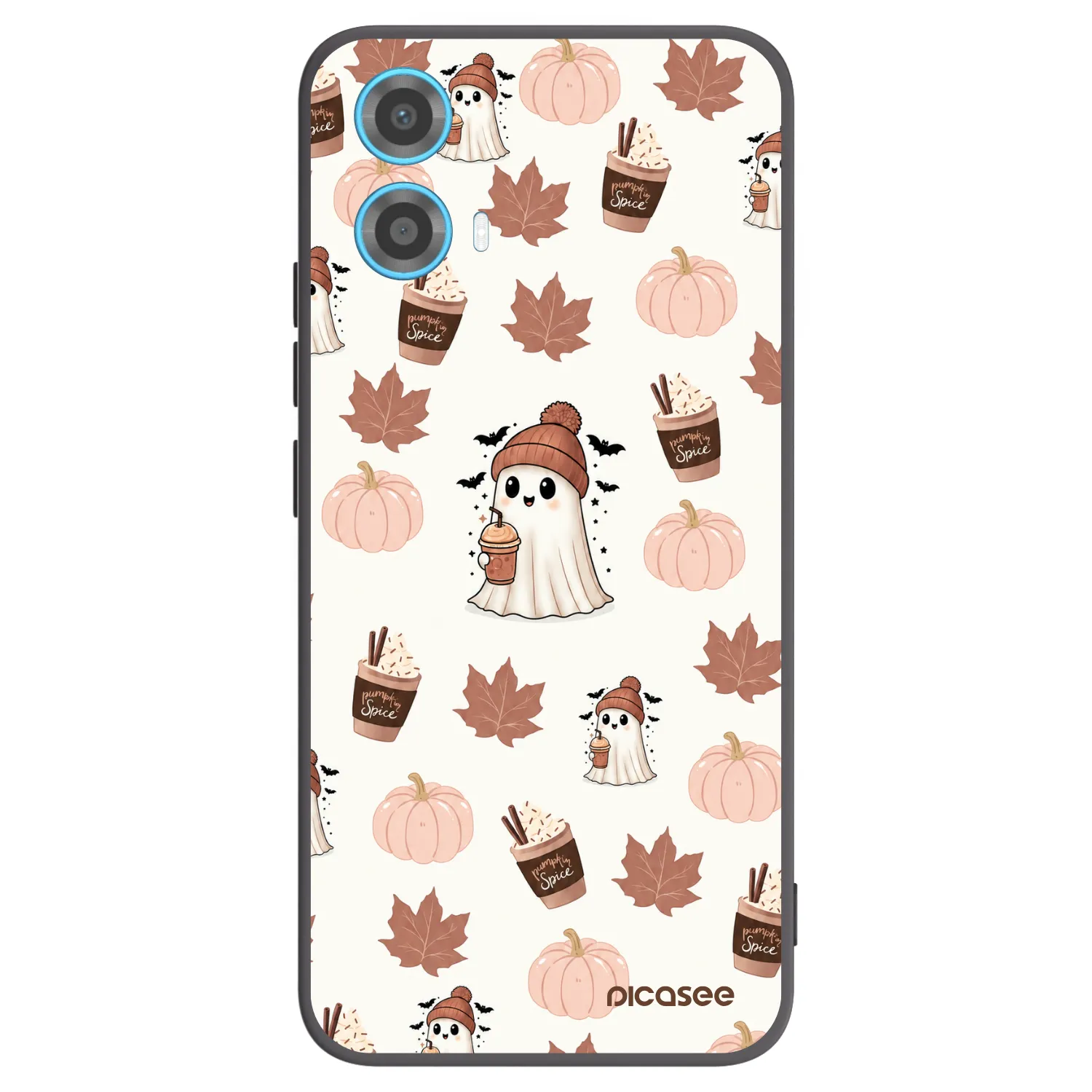 Picasee Motorola Moto G34 5G Hülle - Schwarzes Silikon - Pumpkin spice