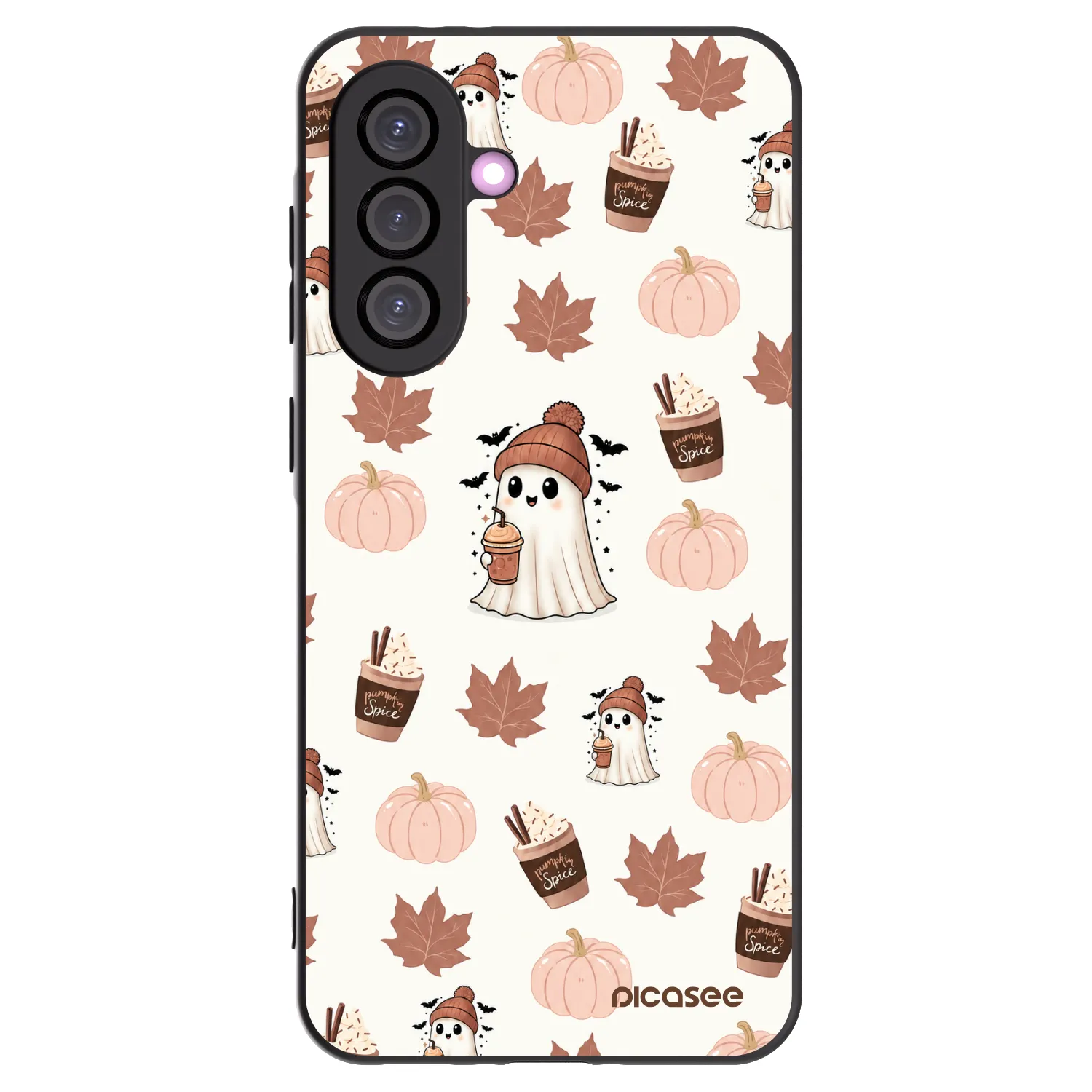 Picasee Samsung Galaxy A56 5G A566B Hülle - Schwarzes Silikon - Pumpkin spice