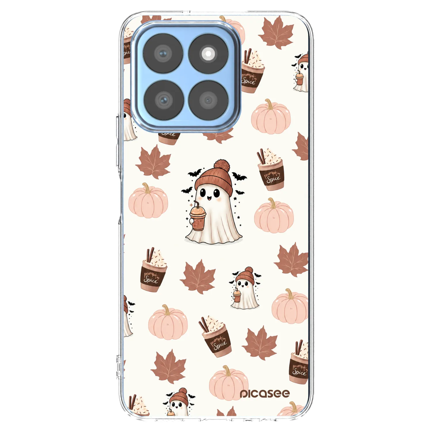 Picasee Honor X8c Hülle - Transparentes Silikon - Pumpkin spice