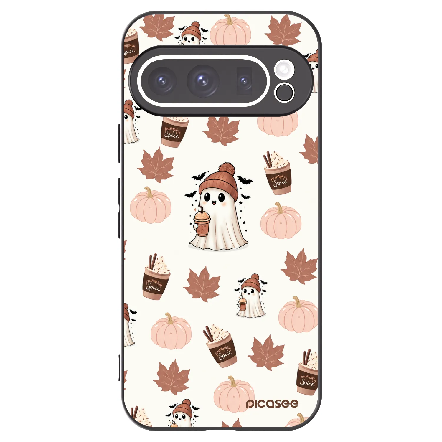 Picasee Google Pixel 9 Pro Hülle - Schwarzes Silikon - Pumpkin spice