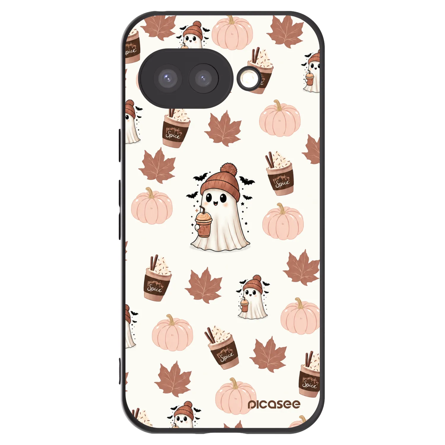 Picasee Google Pixel 9a Hülle - Schwarzes Silikon - Pumpkin spice