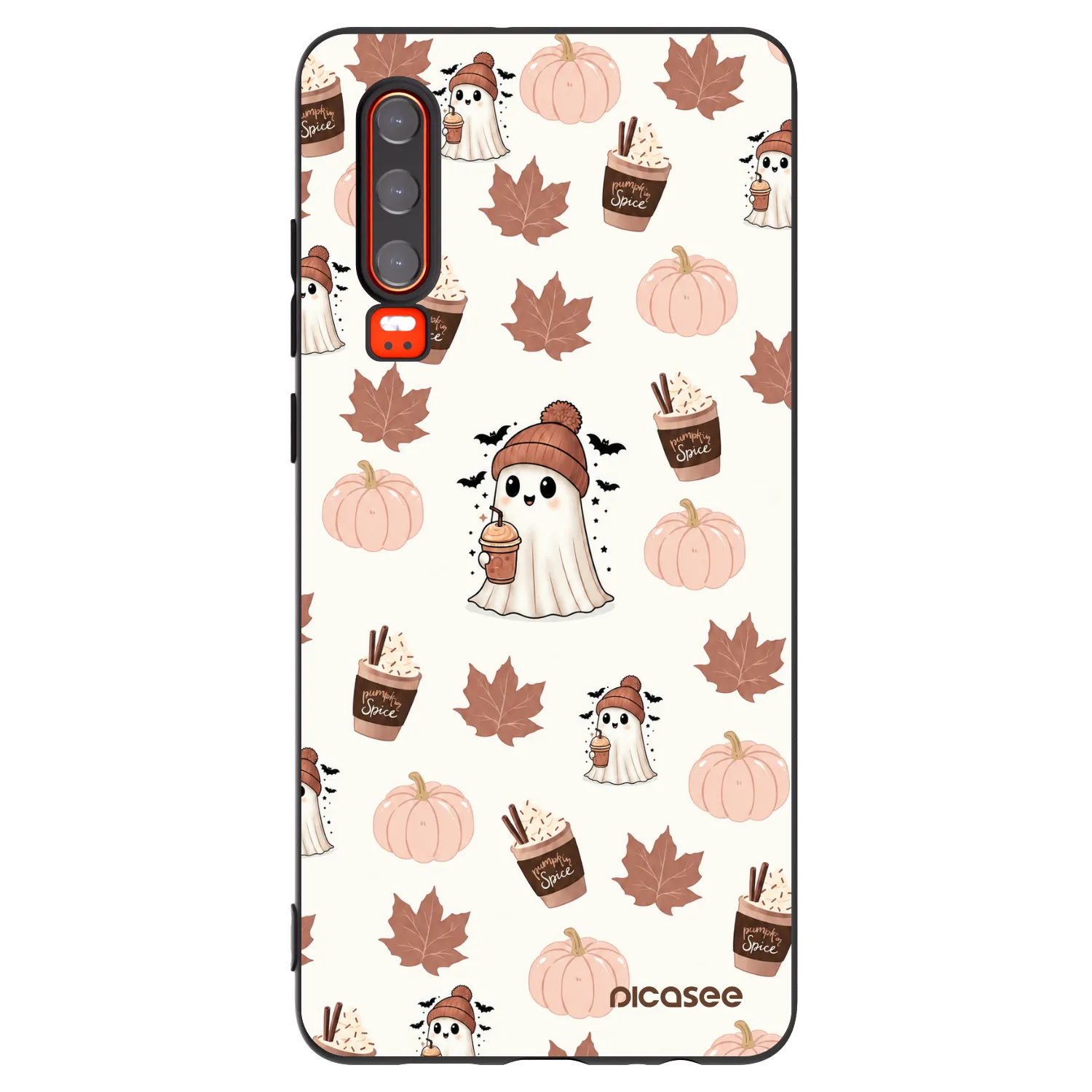 Picasee Huawei P30 Hülle - Schwarzes Silikon - Pumpkin spice