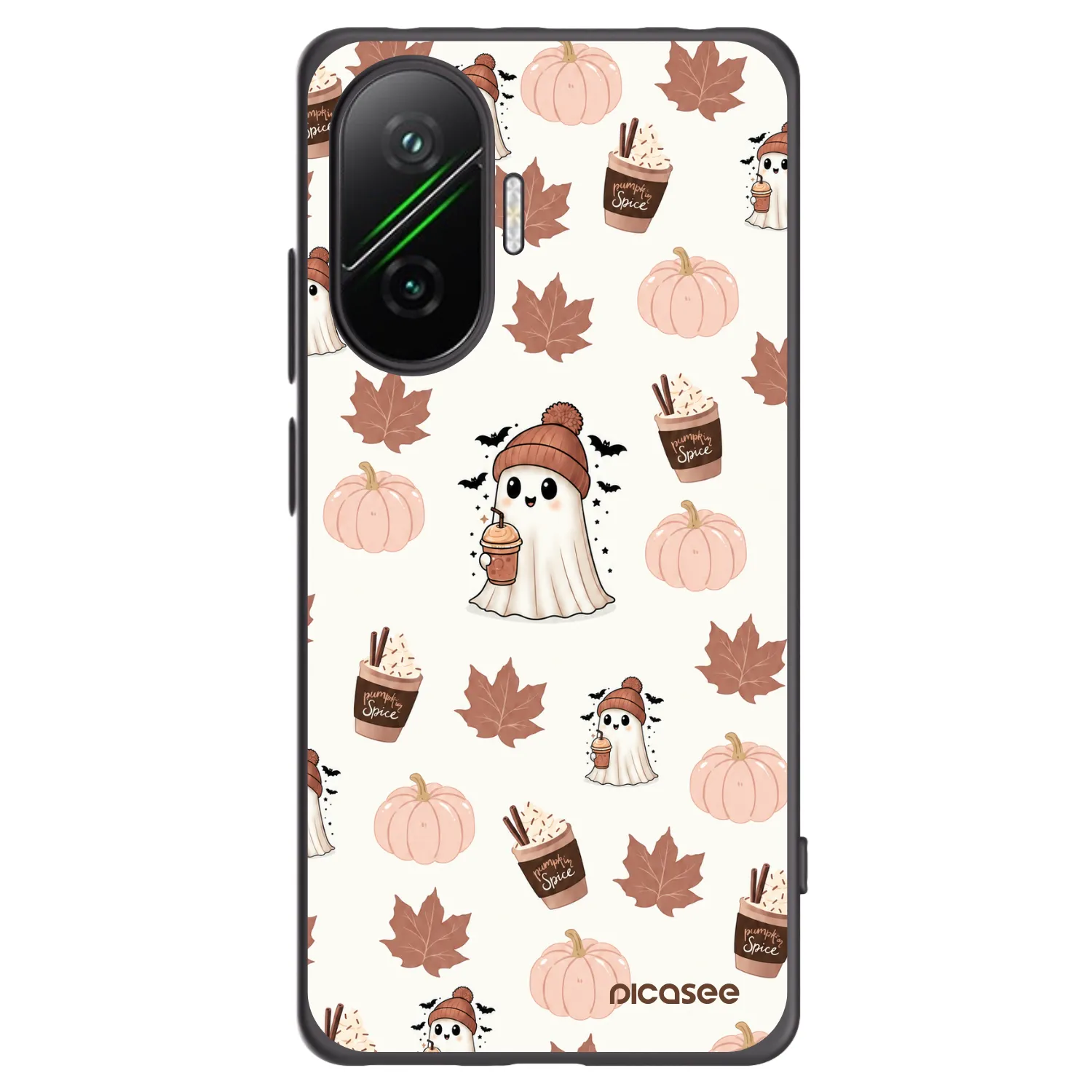 Picasee Xiaomi Poco F7 5G Hülle - Schwarzes Silikon - Pumpkin spice